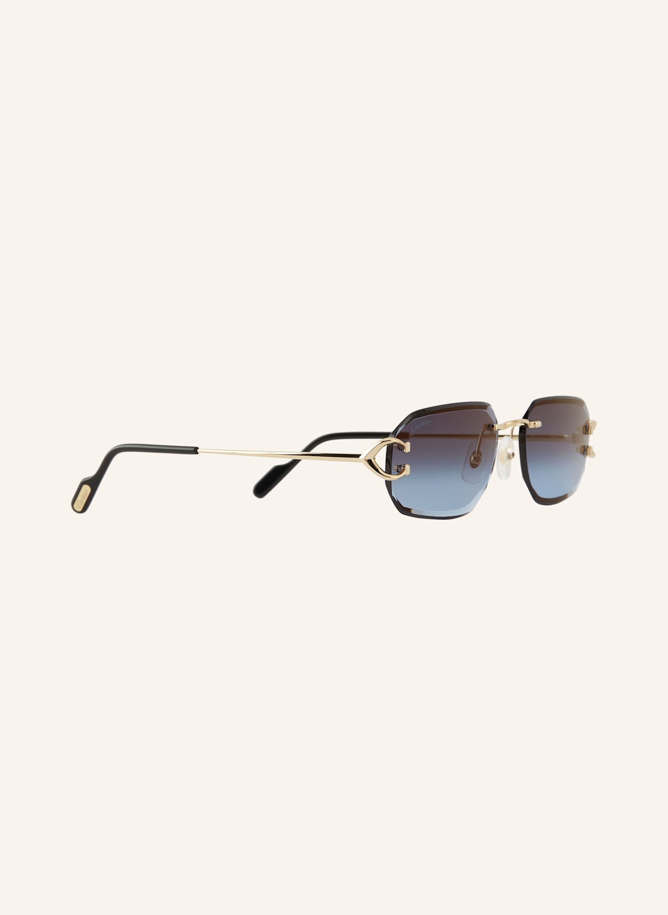 Cartier Sunglasses 6L001729: 2300B1 - GOLD/ BLUE