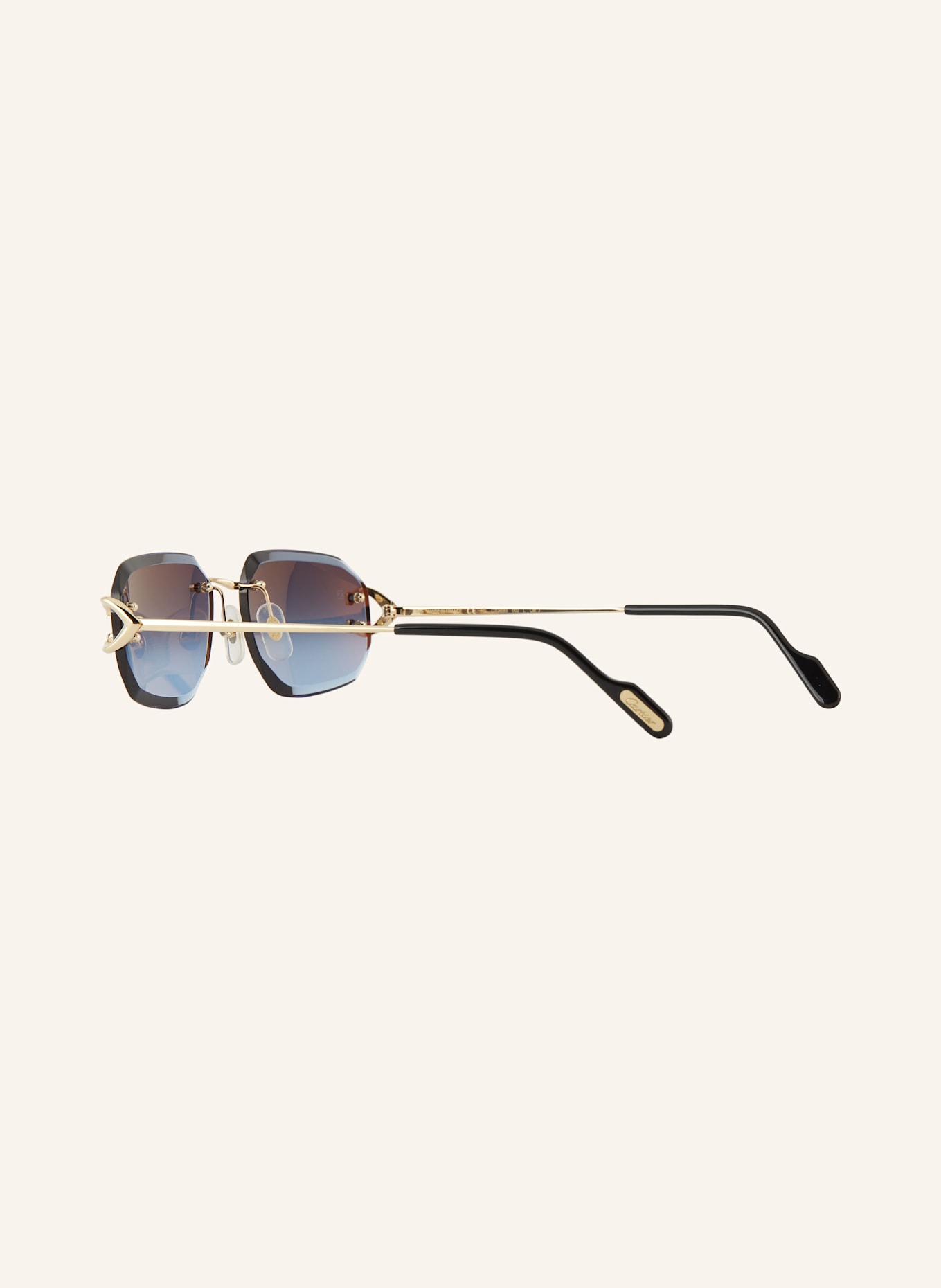 Cartier Sunglasses 6L001729: 2300B1 - GOLD/ BLUE