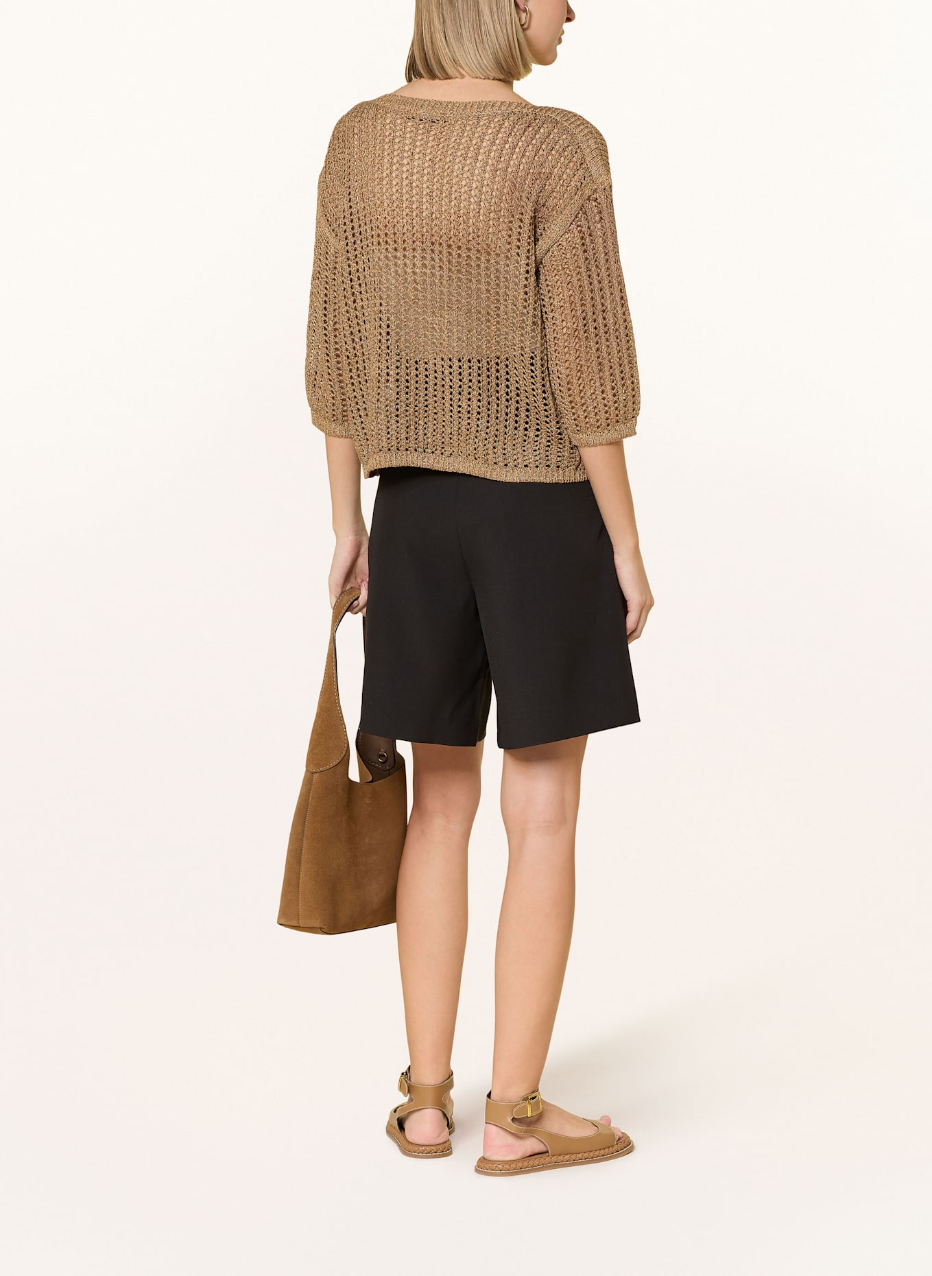 Betty Barclay Pullover mit Glitzergarn und 3/4-Arm: BEIGE