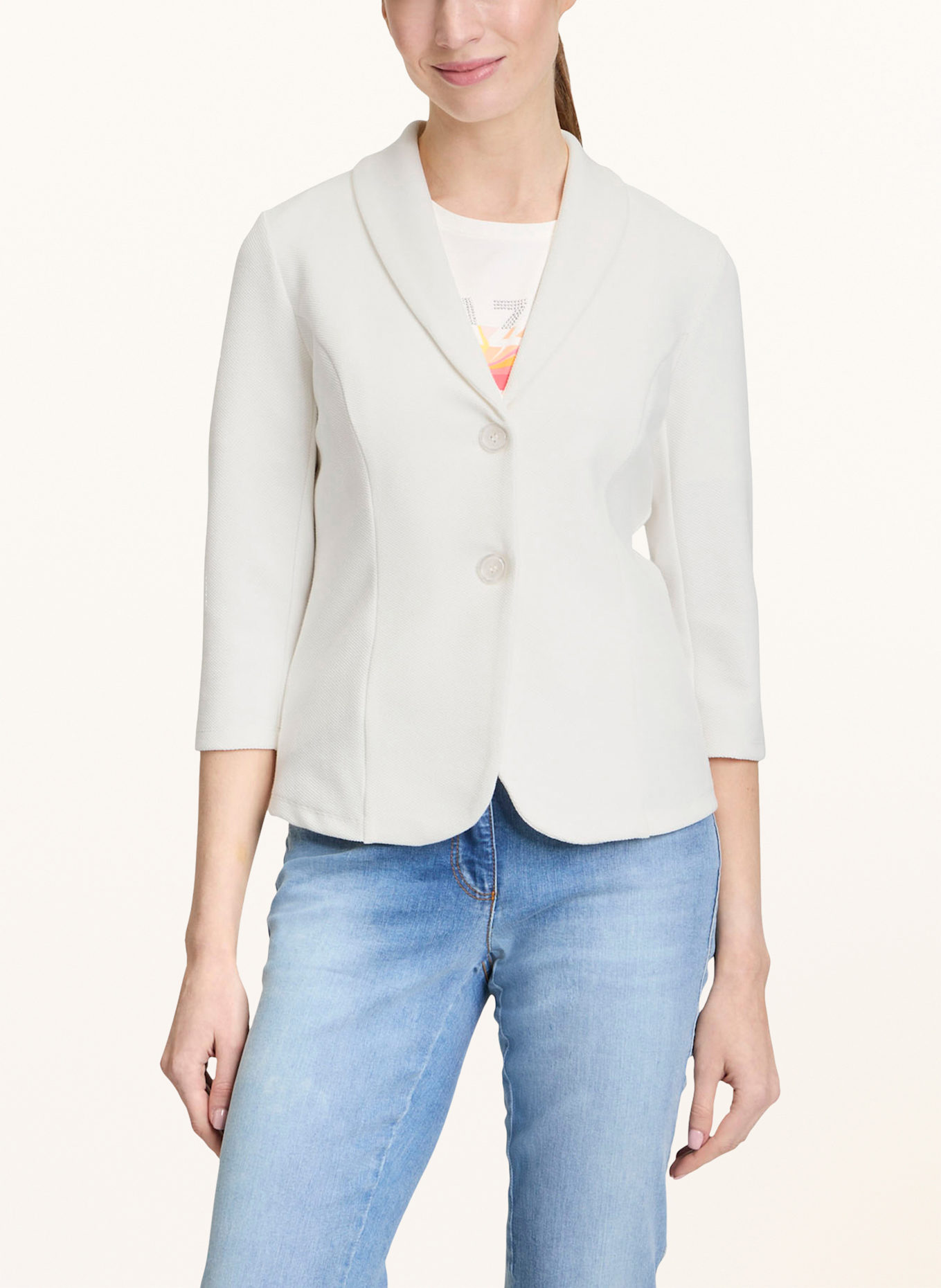 Betty Barclay Blazer mit 3/4-Arm: WEISS