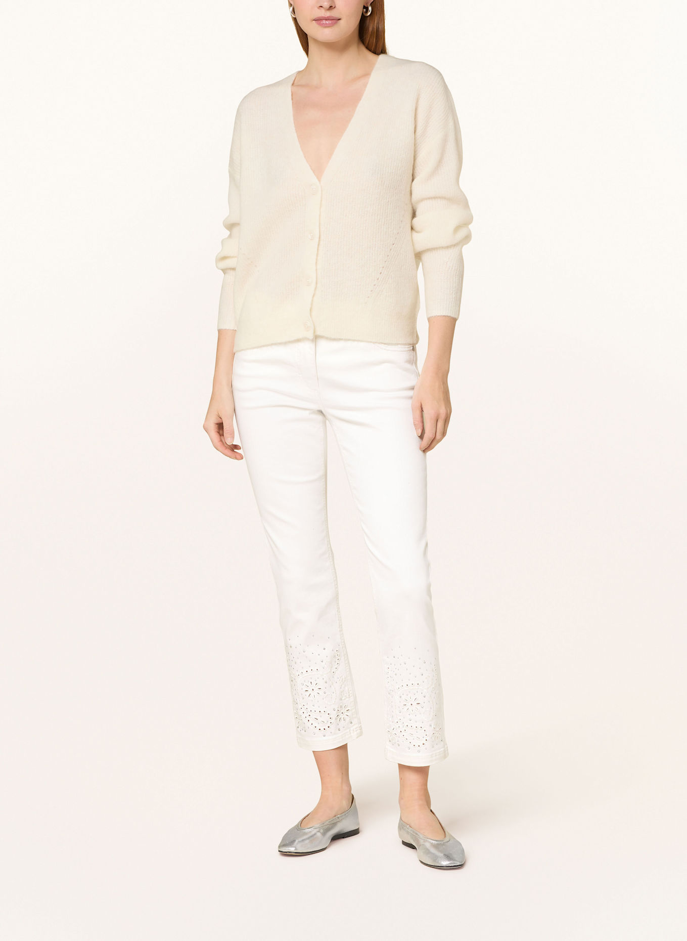 Betty Barclay 7/8-Jeans mit Schmucksteinen: 1014 OFFWHITE