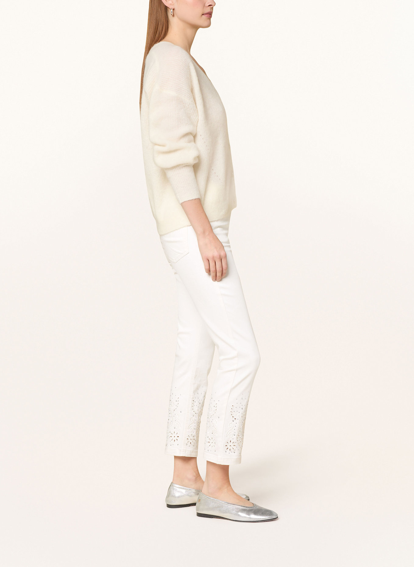 Betty Barclay 7/8-Jeans mit Schmucksteinen: 1014 OFFWHITE