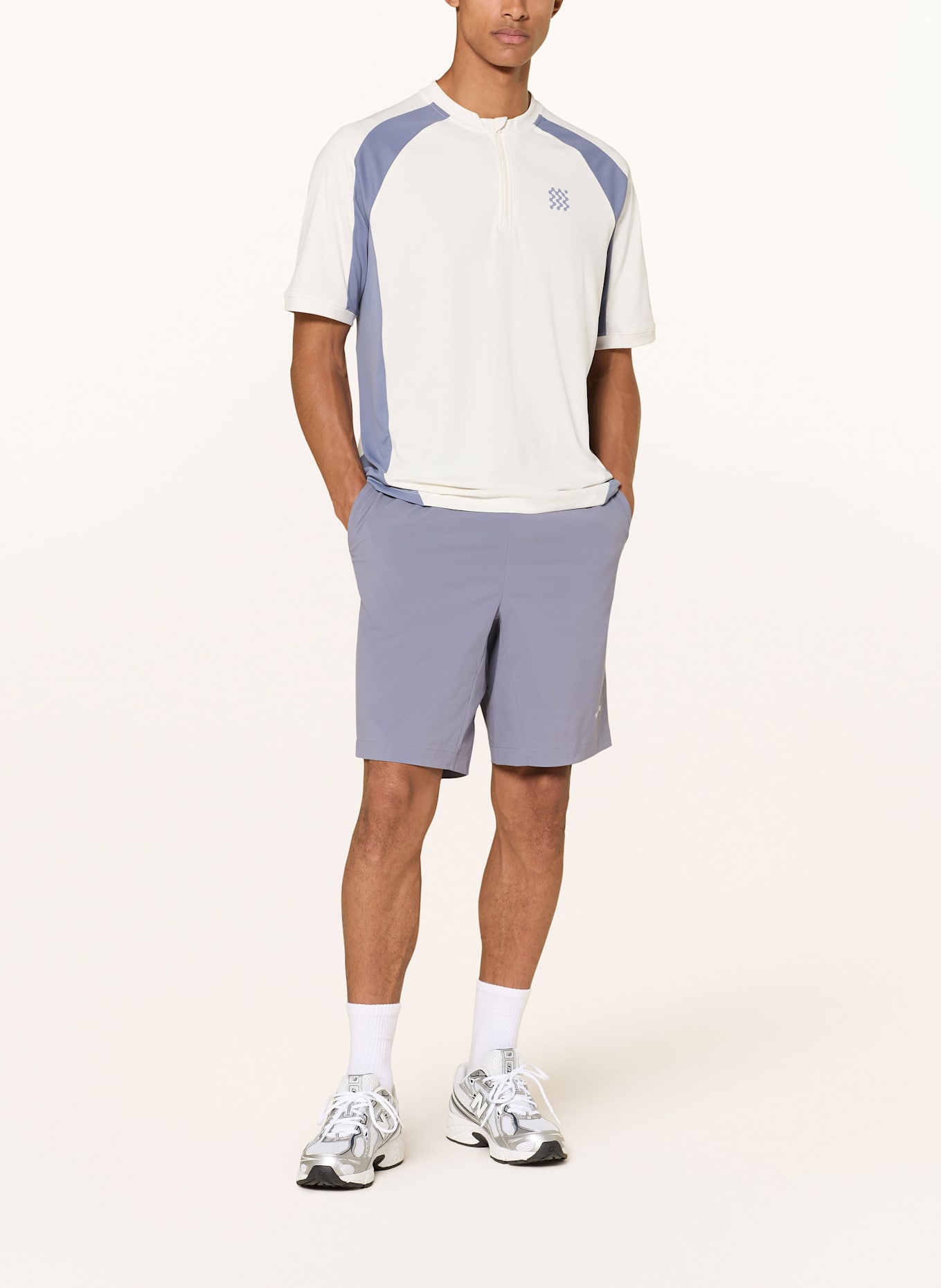 MANORS Funktionsshirt TOUR: CREME / BLAUGRAU
