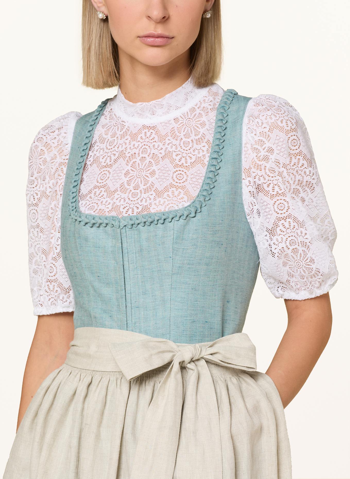 WALDORFF Dirndl halenka: BÍLÁ