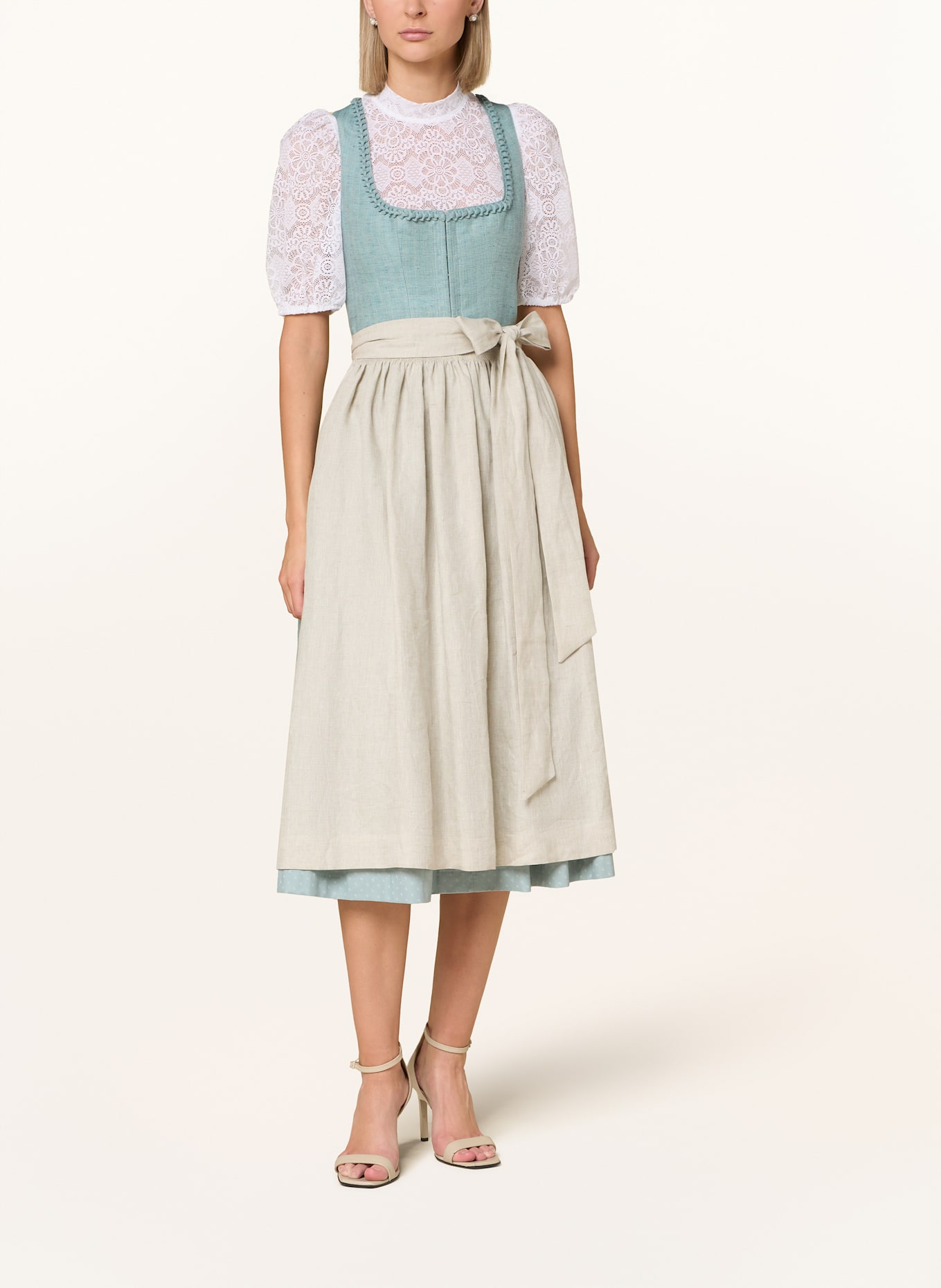 WALDORFF Dirndl halenka: BÍLÁ