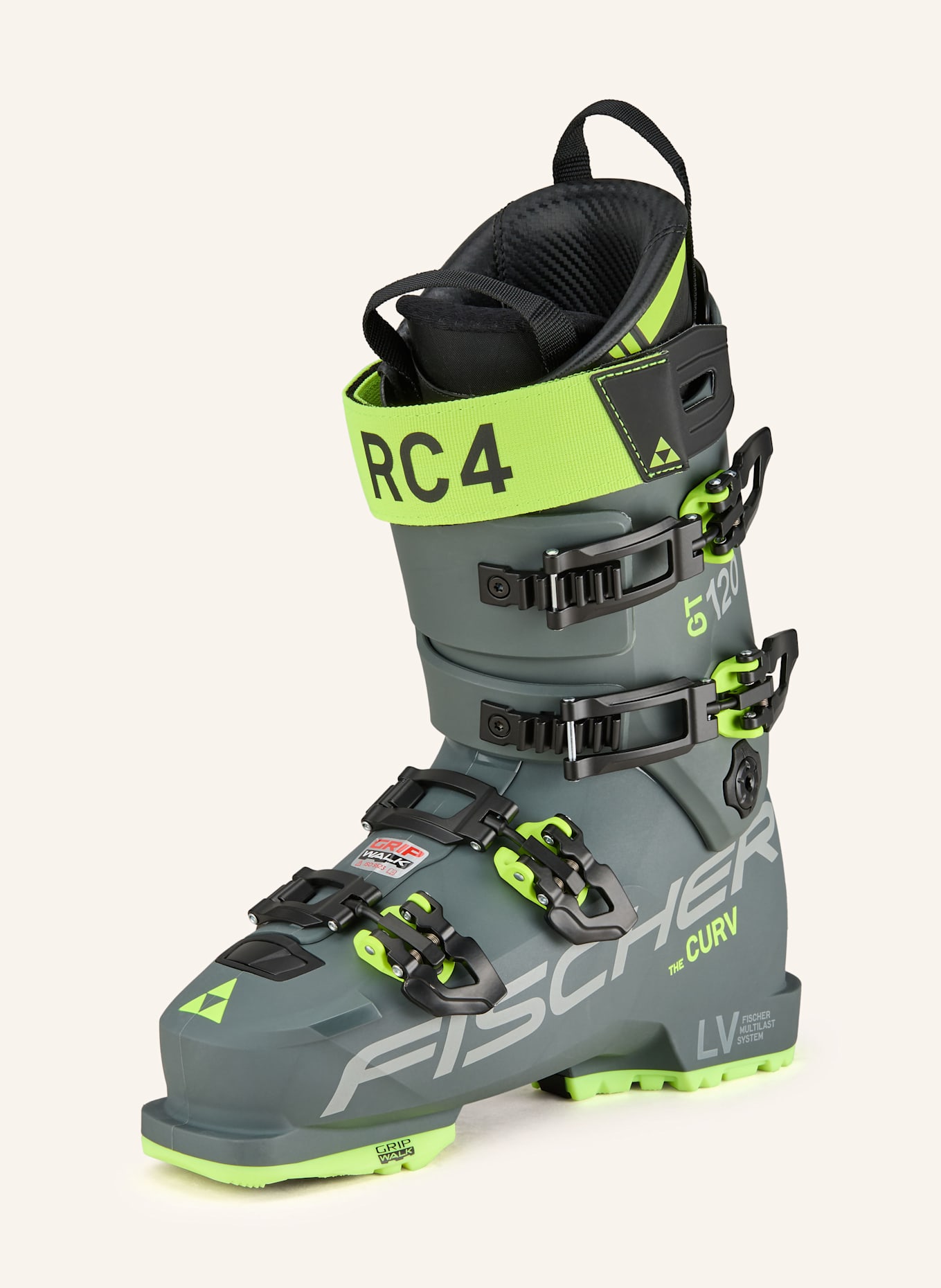 FISCHER Ski boots THE CURV GT 120: GRAY / NEON YELLOW