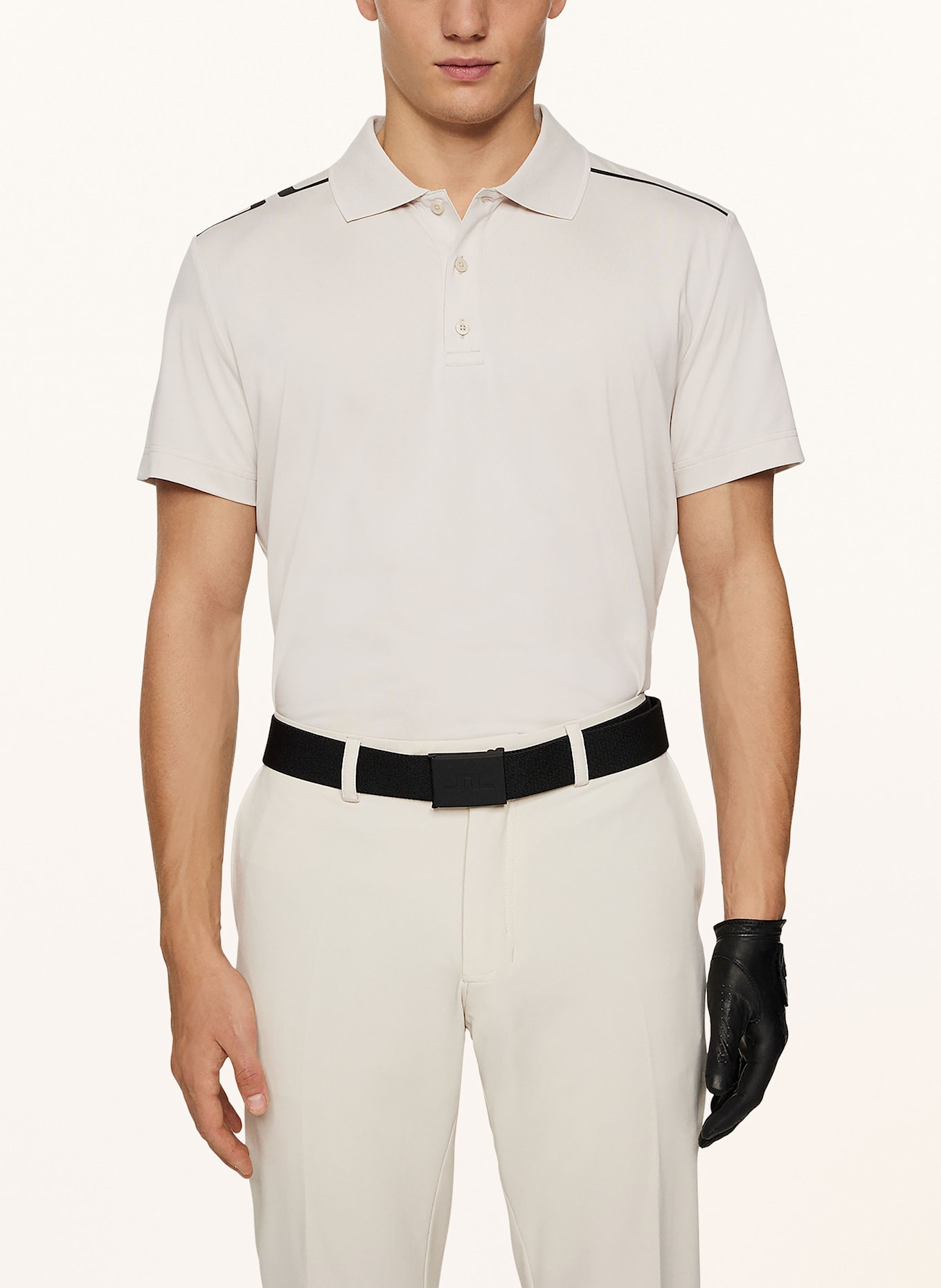 J.LINDEBERG logo-patch cotton polo shirt Weiß: CREAM