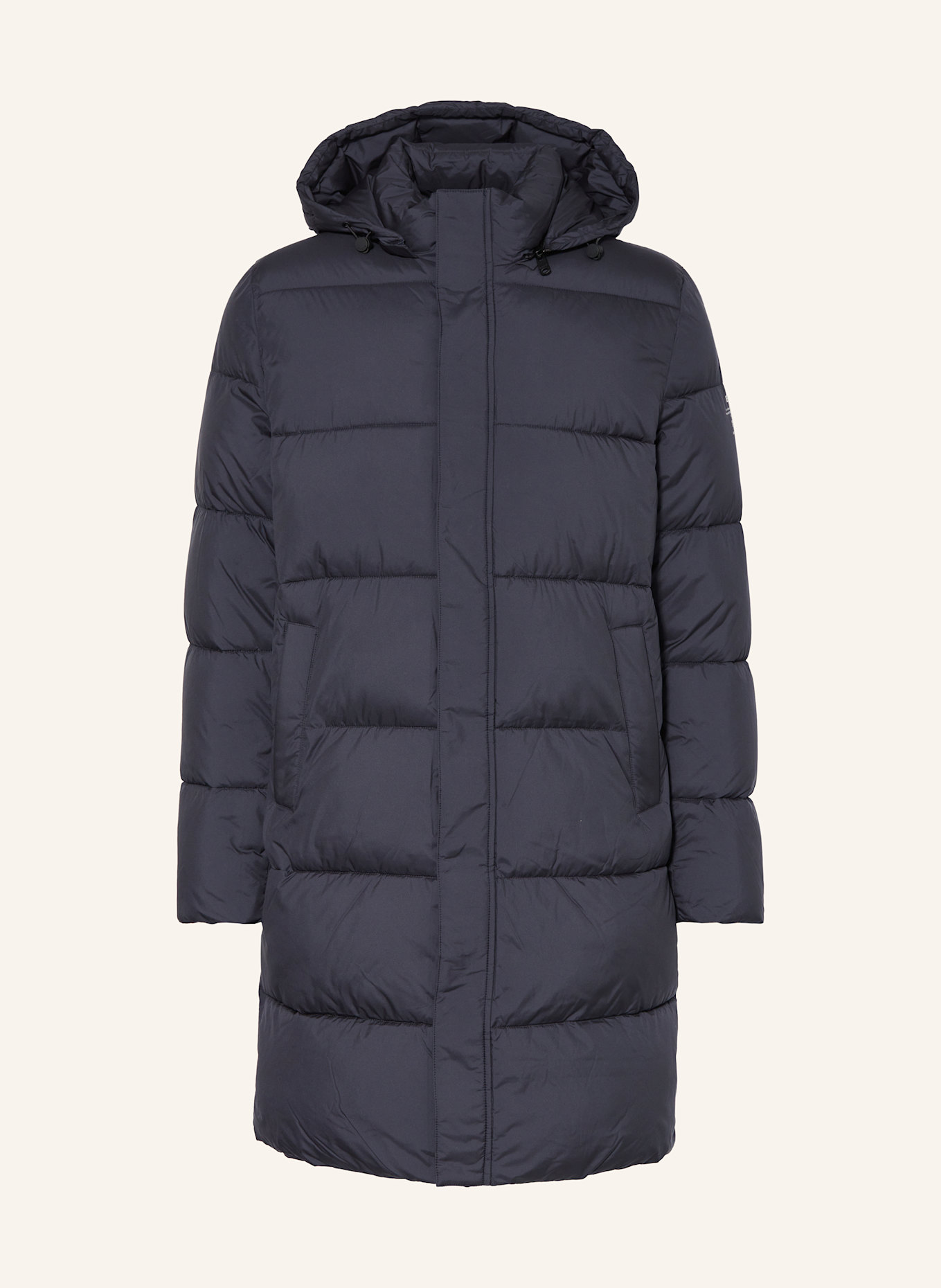 ECOALF Steppmantel VELAN mit abnehmbarer Kapuze: DUNKELBLAU