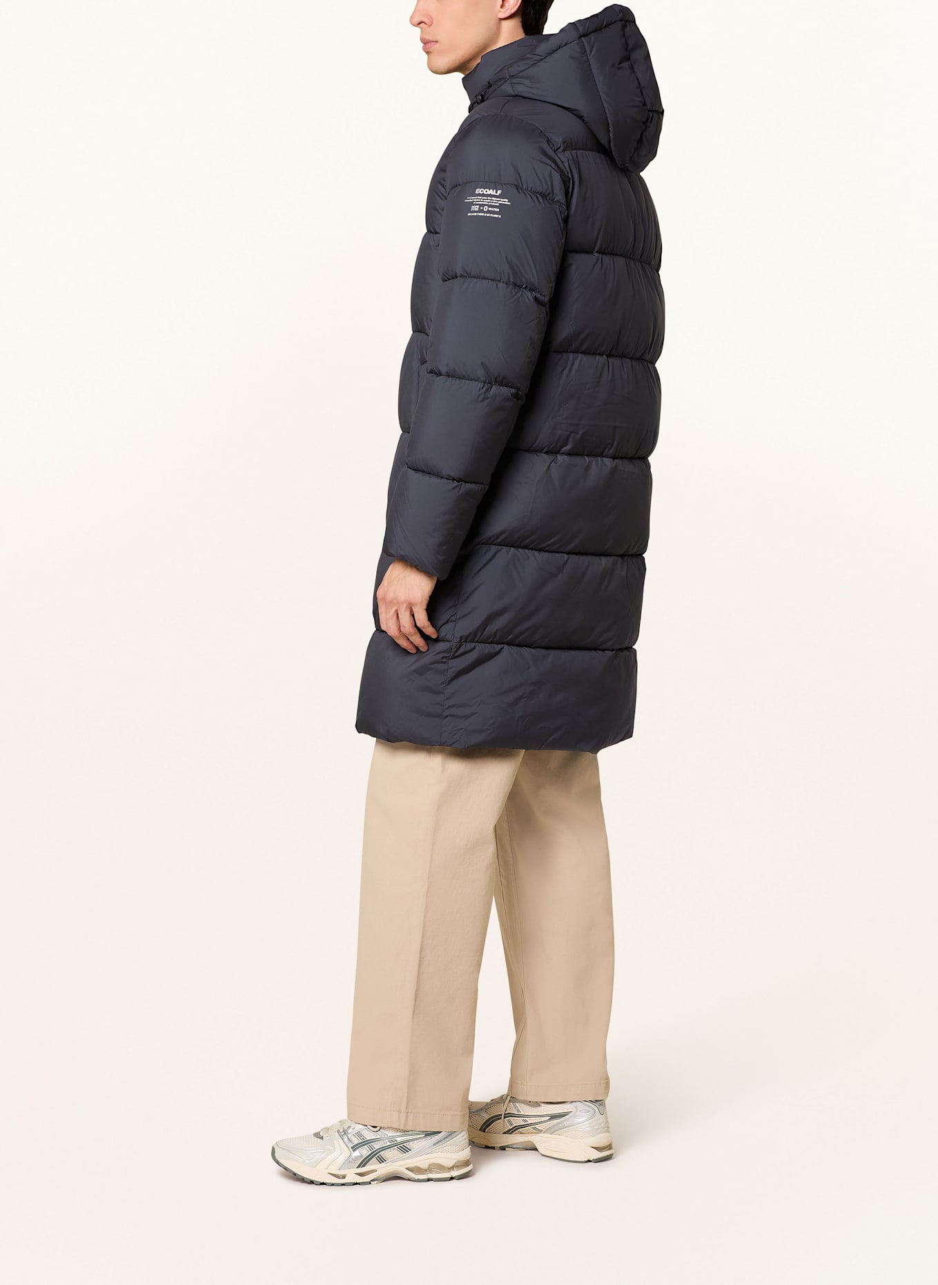 ECOALF Steppmantel VELAN mit abnehmbarer Kapuze: DUNKELBLAU