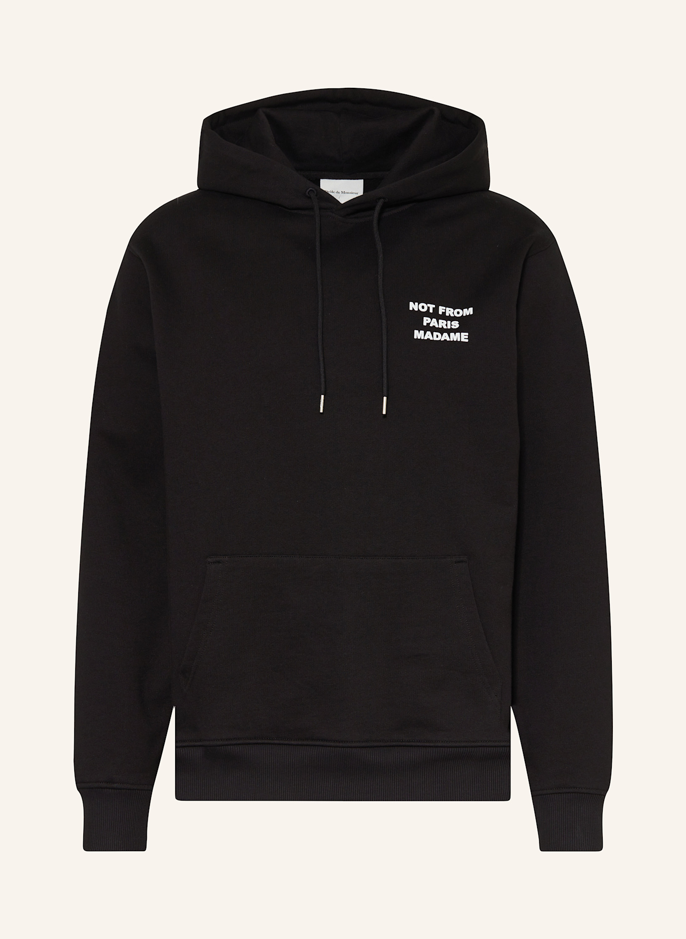 DRÔLE DE MONSIEUR Hoodie: BLACK/ WHITE