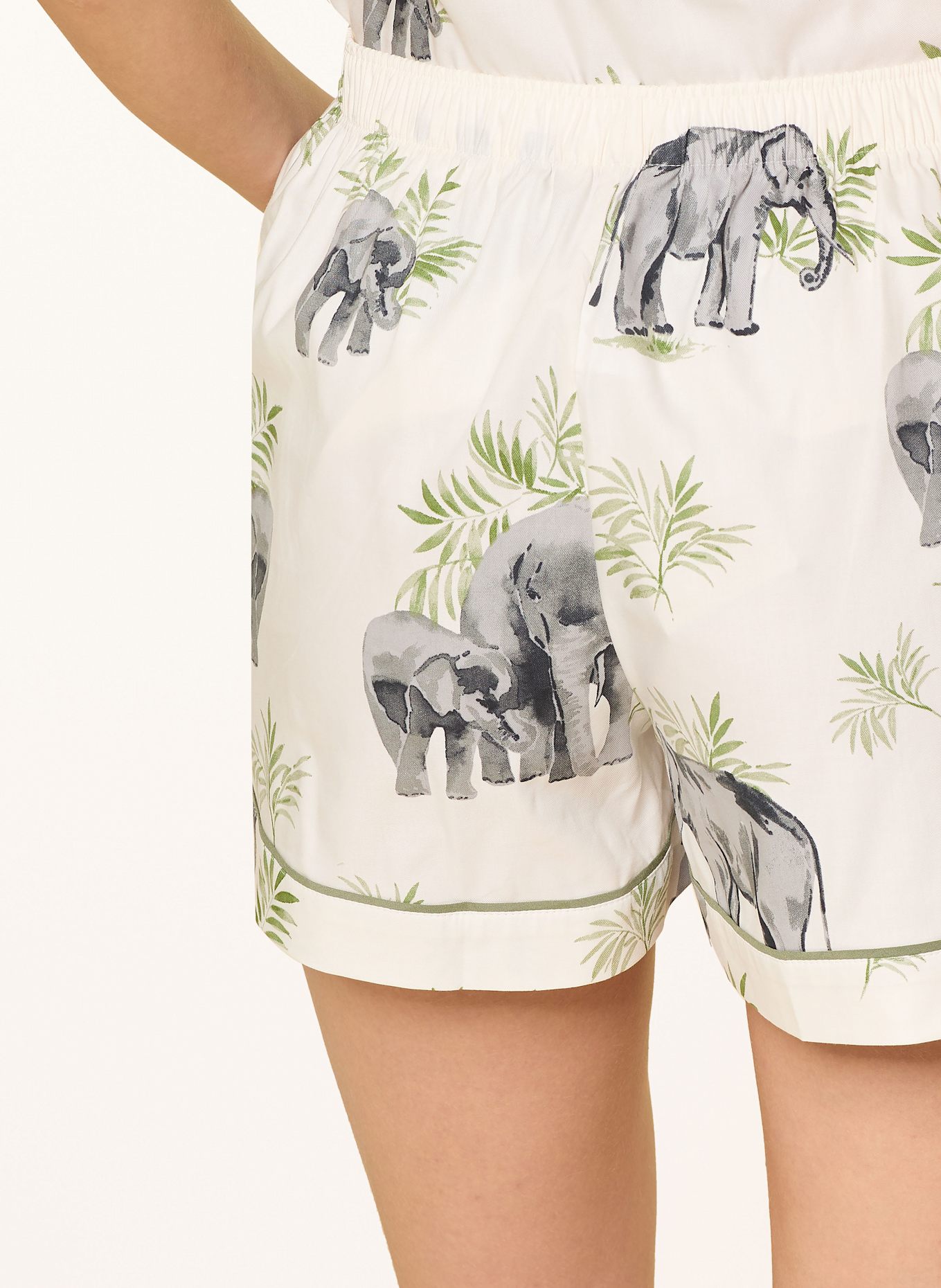 cyberjammies Schlafshorts ELOISE: CREME / HELLGRÜN / GRAU