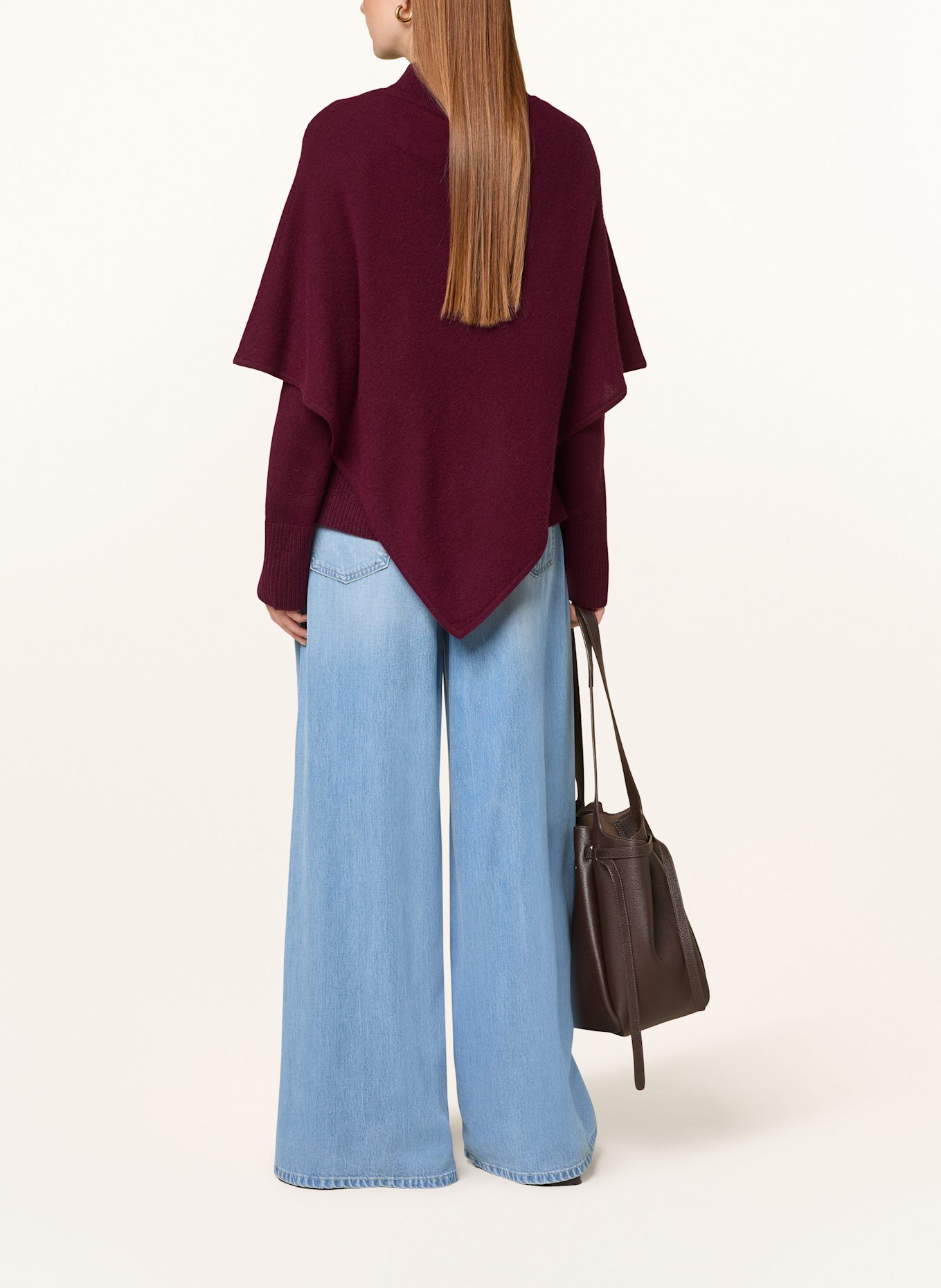 darling harbour Poncho aus Cashmere: BORDEAUX