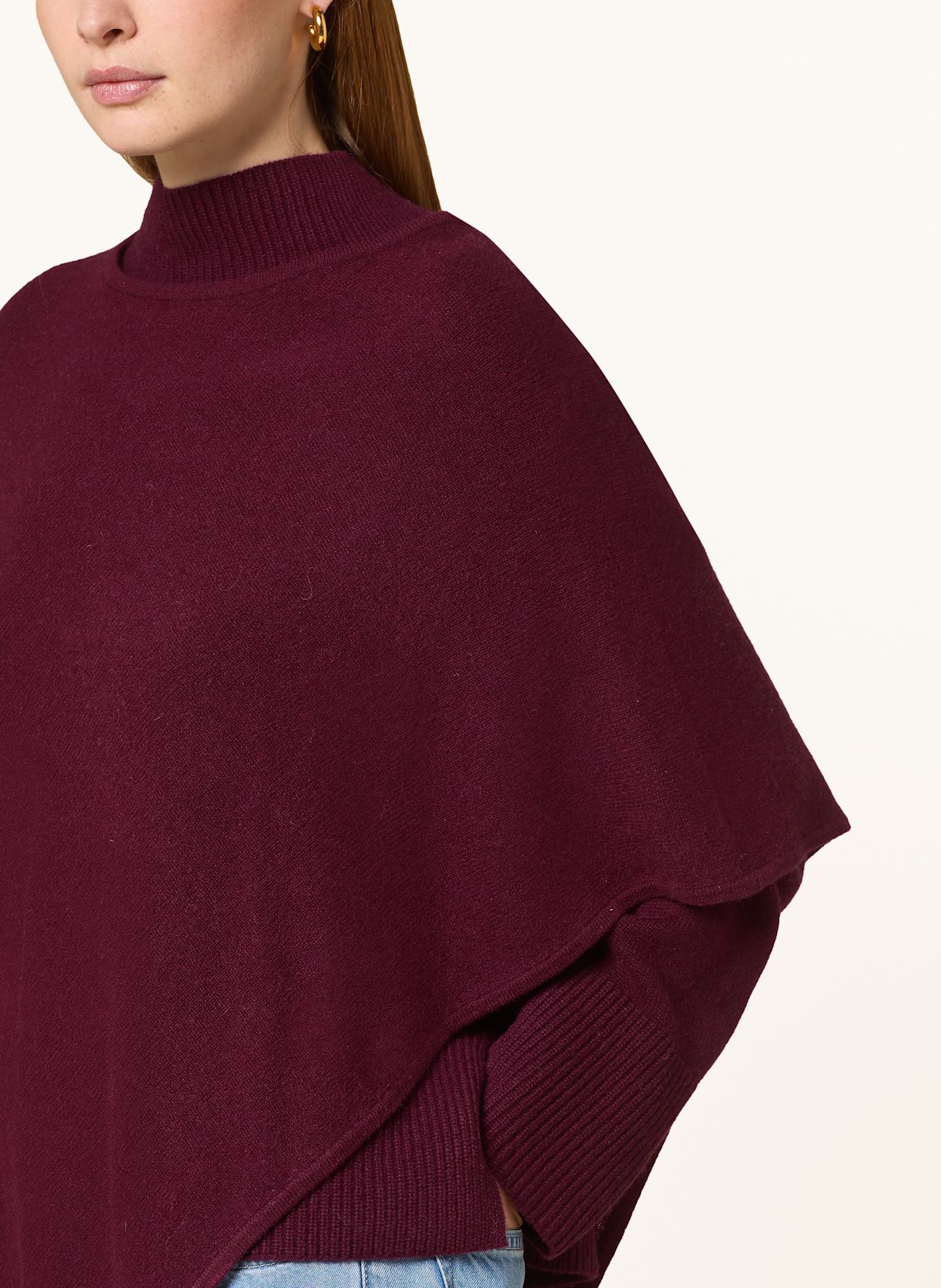 darling harbour Poncho aus Cashmere: BORDEAUX