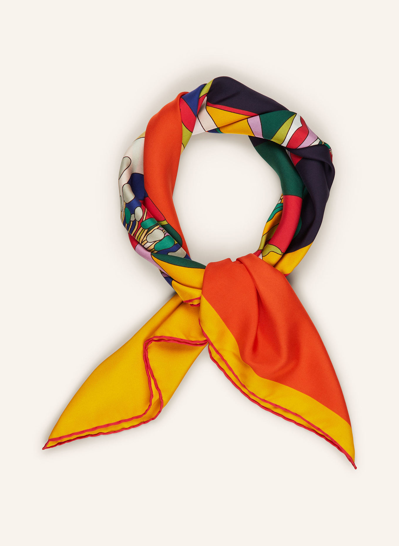 Barbieri Seidentuch: DUNKELGELB / DUNKELBLAU / ROT