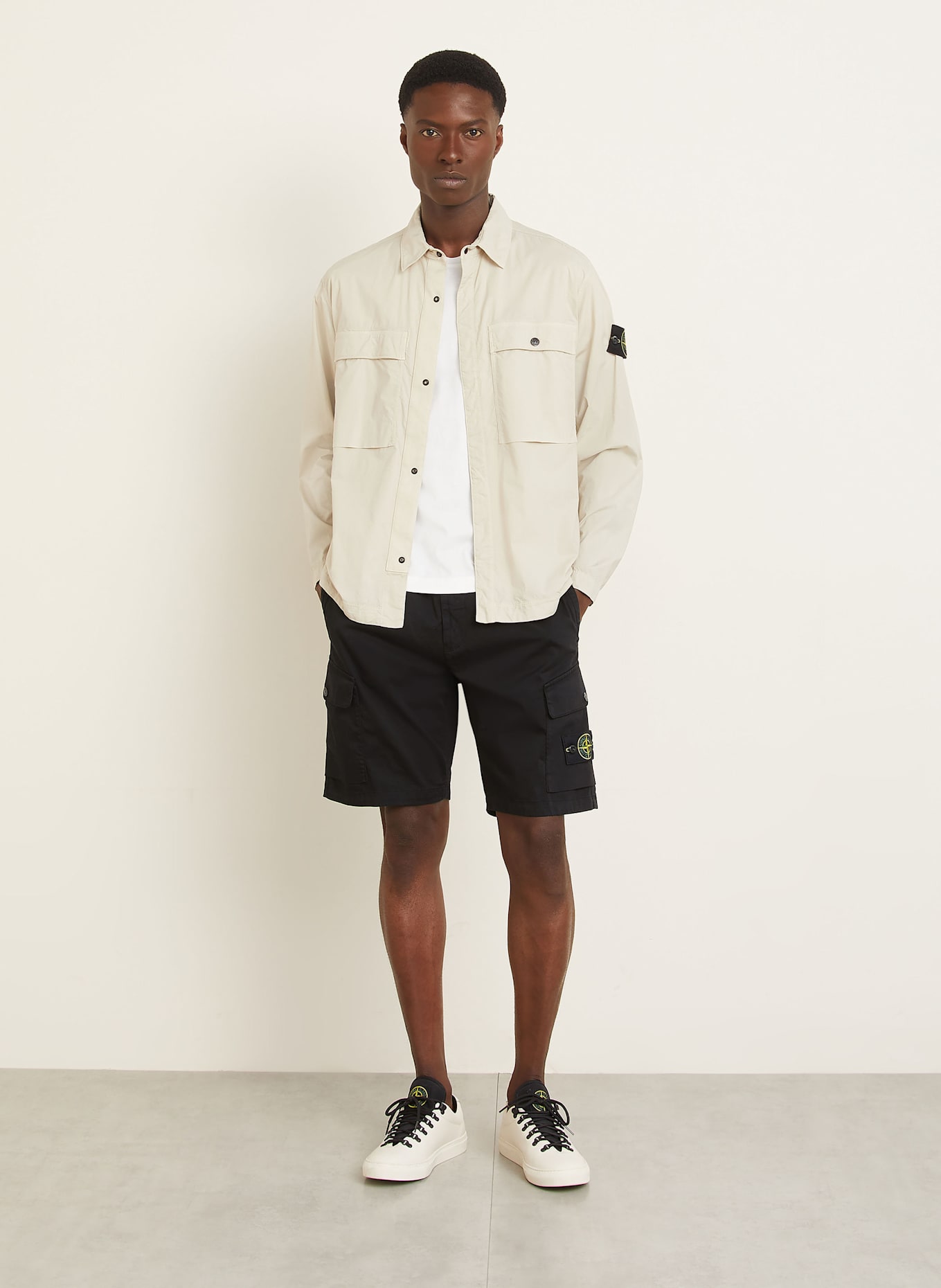 STONE ISLAND Cargo shorts regular fit: BLACK