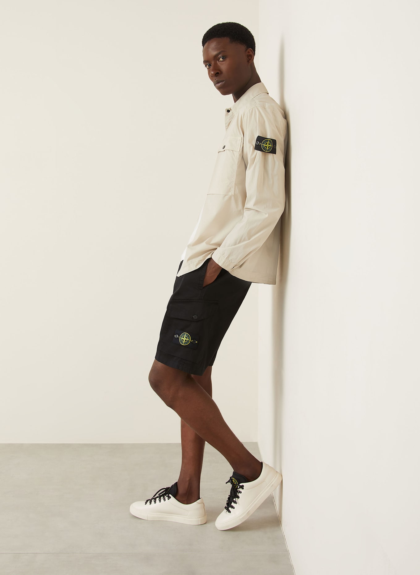 STONE ISLAND Cargo shorts regular fit: BLACK