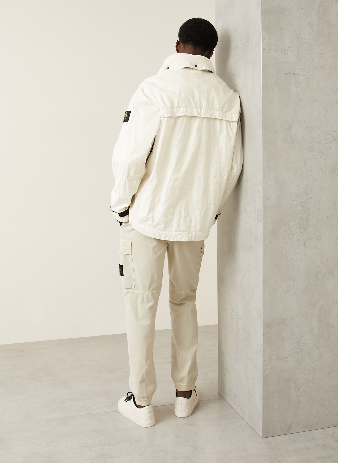 STONE ISLAND Leinenjacke: HELLGRAU