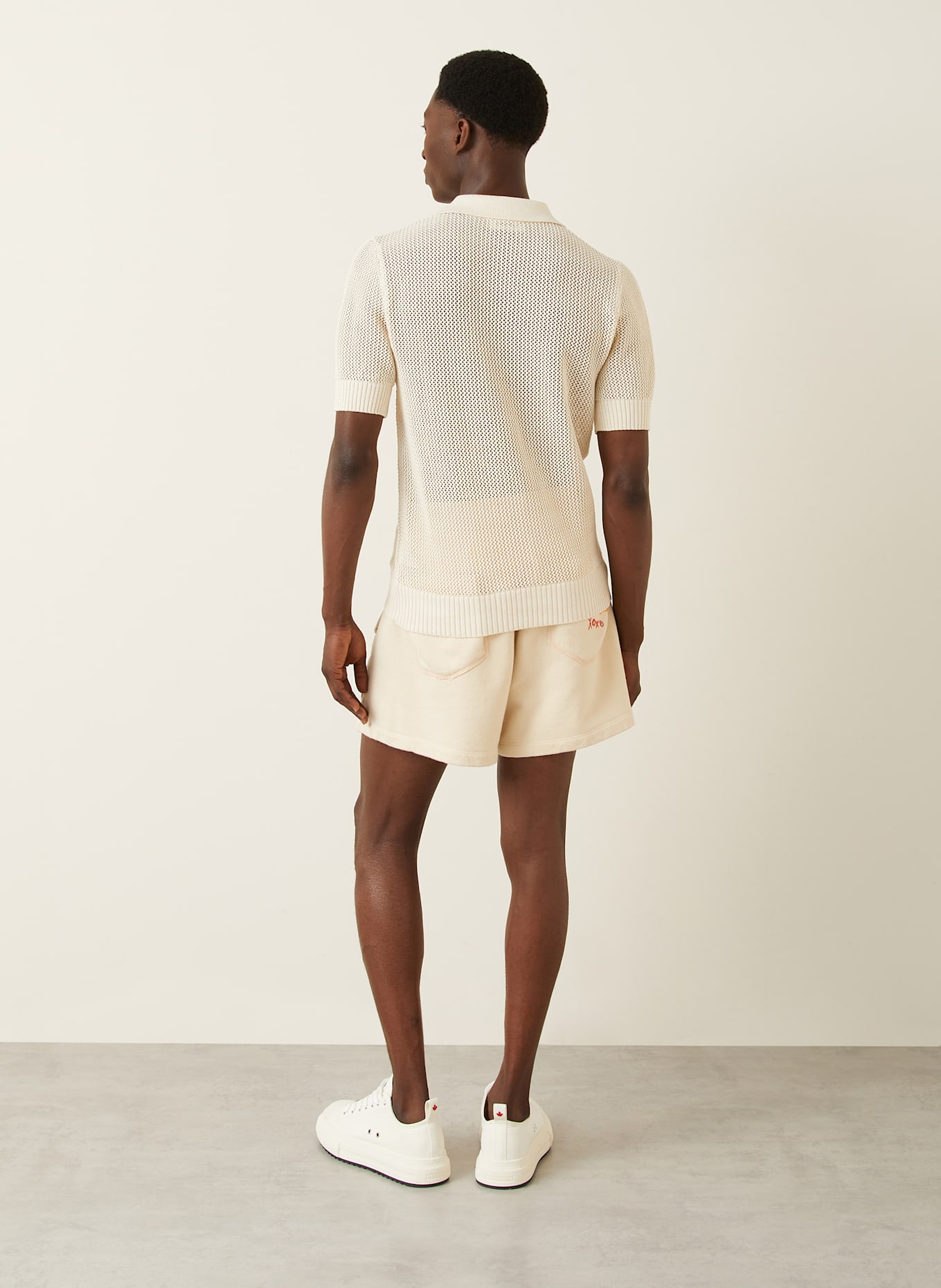 DSQUARED2 Strick-Poloshirt: CREME