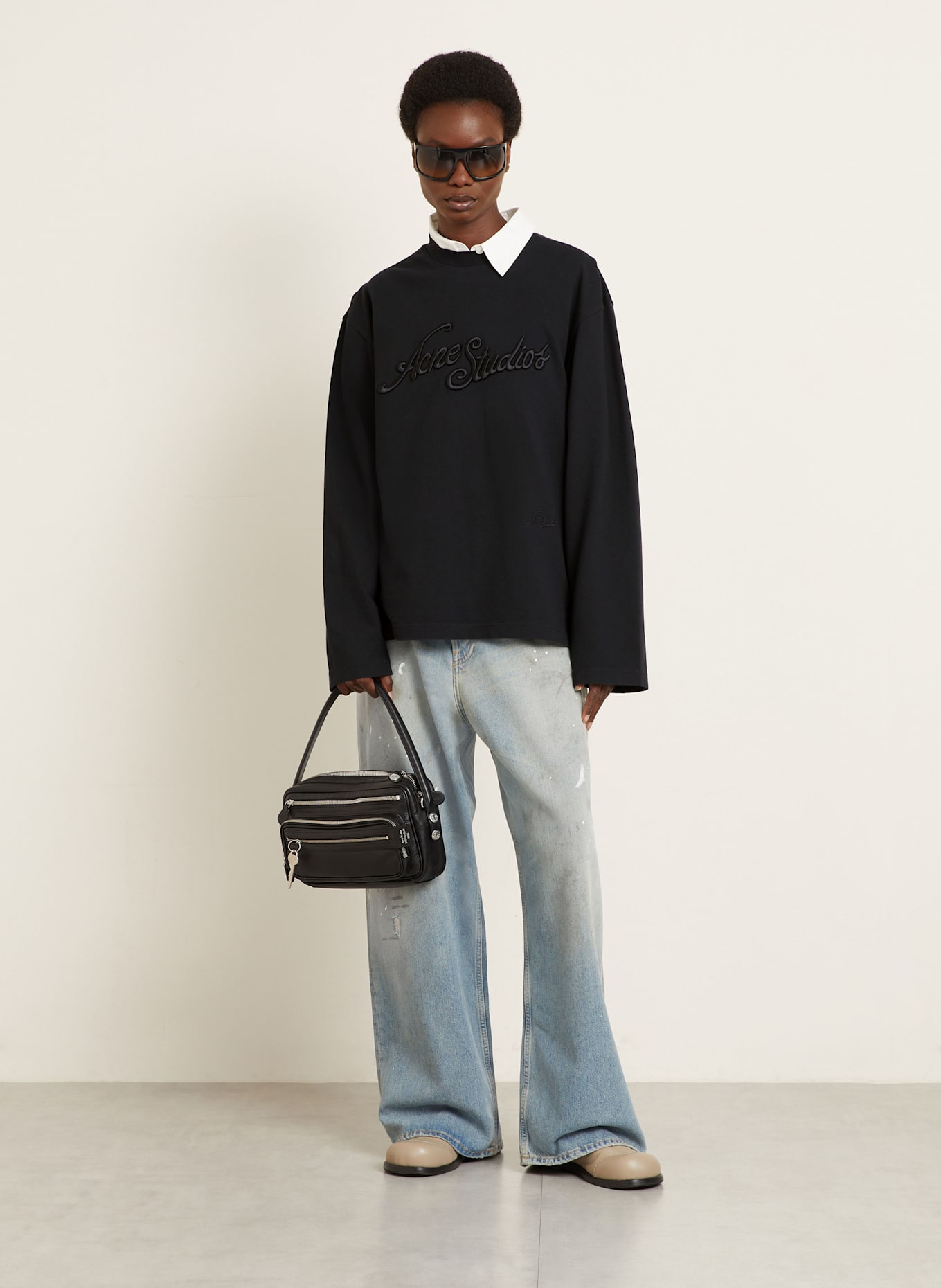 Acne Studios Longsleeve: SCHWARZ