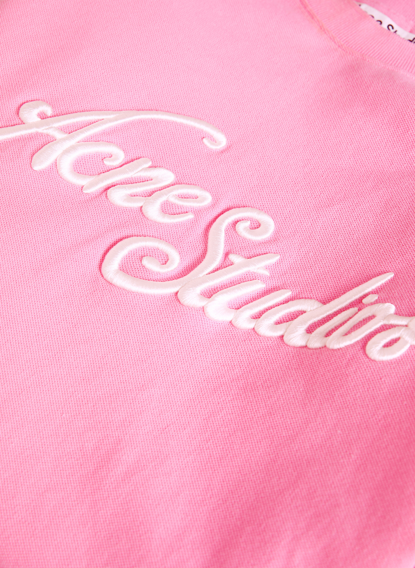 Acne Studios Koszulka z długim rękawem: RÓŻOWY / BIAŁY