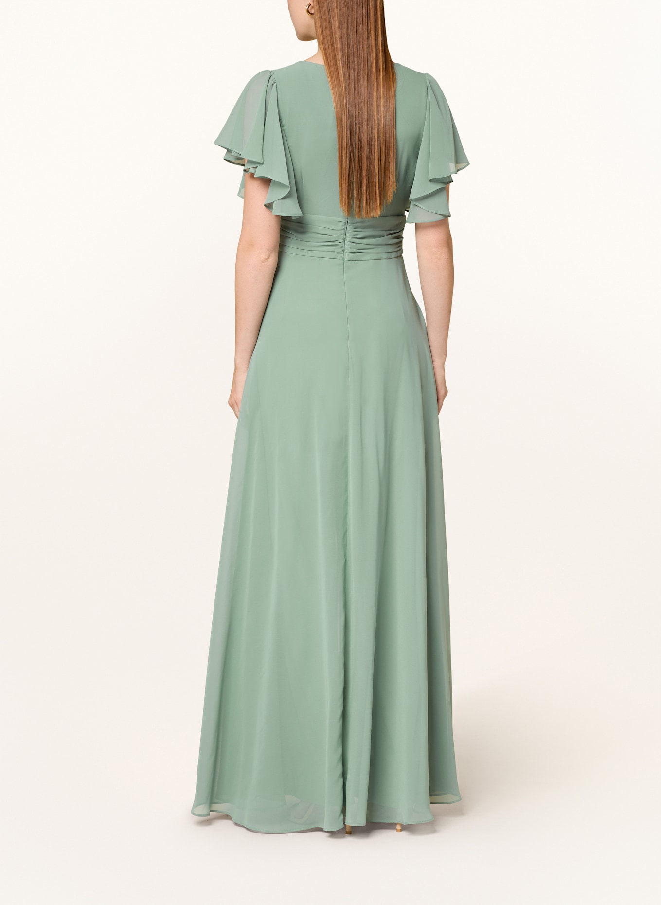 SWING Jumpsuit mit Volants: HELLGRÜN