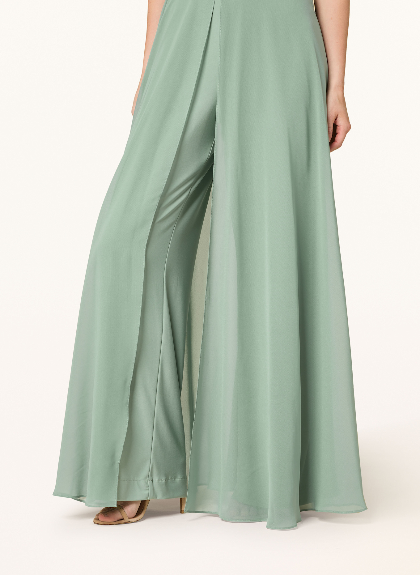 SWING Jumpsuit mit Volants: HELLGRÜN