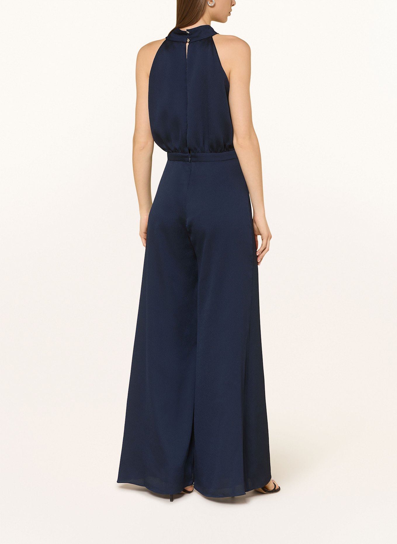 SWING Jumpsuit aus Satin mit Schluppe: DUNKELBLAU
