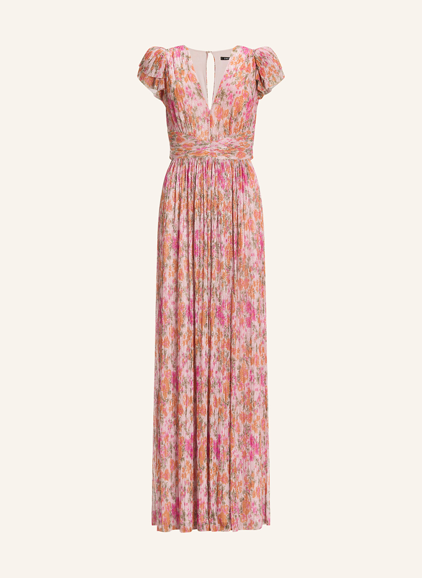 SWING Abendkleid mit Glitzergarn: ROSA/ PINK/ ORANGE