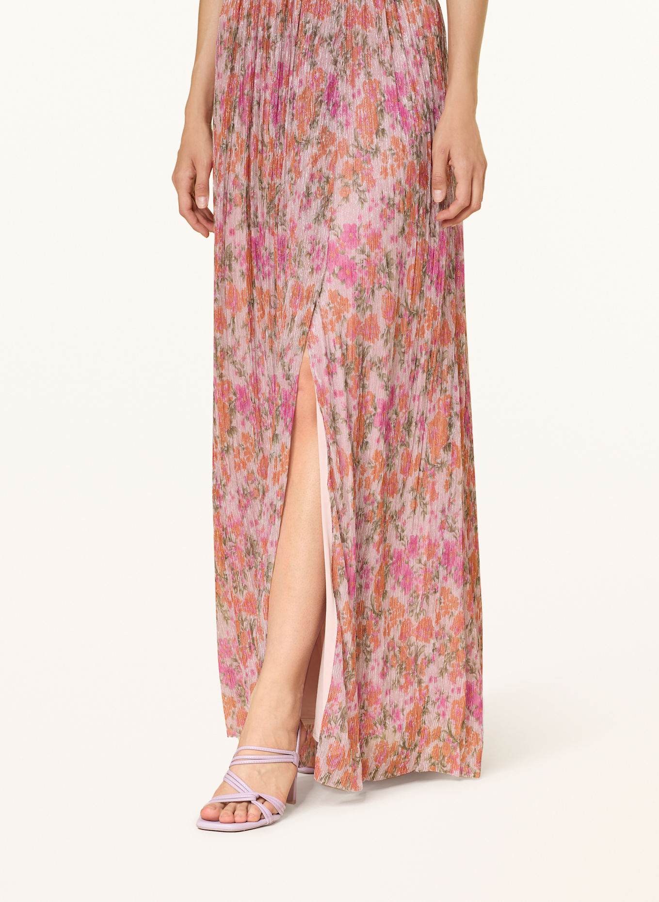 SWING Abendkleid mit Glitzergarn: ROSA/ PINK/ ORANGE