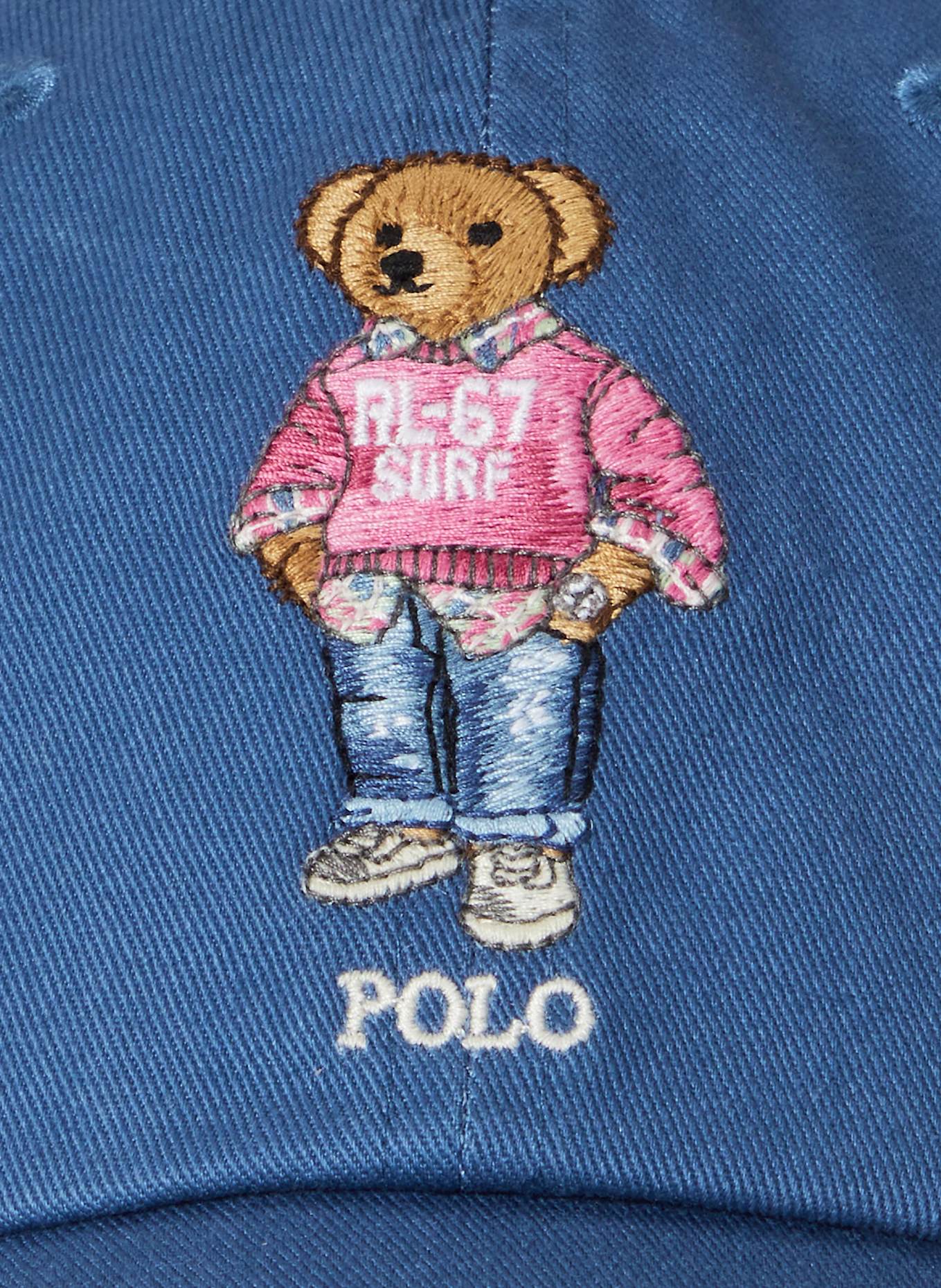 POLO RALPH LAUREN Cap: BLAU/ BRAUN/ ROSA