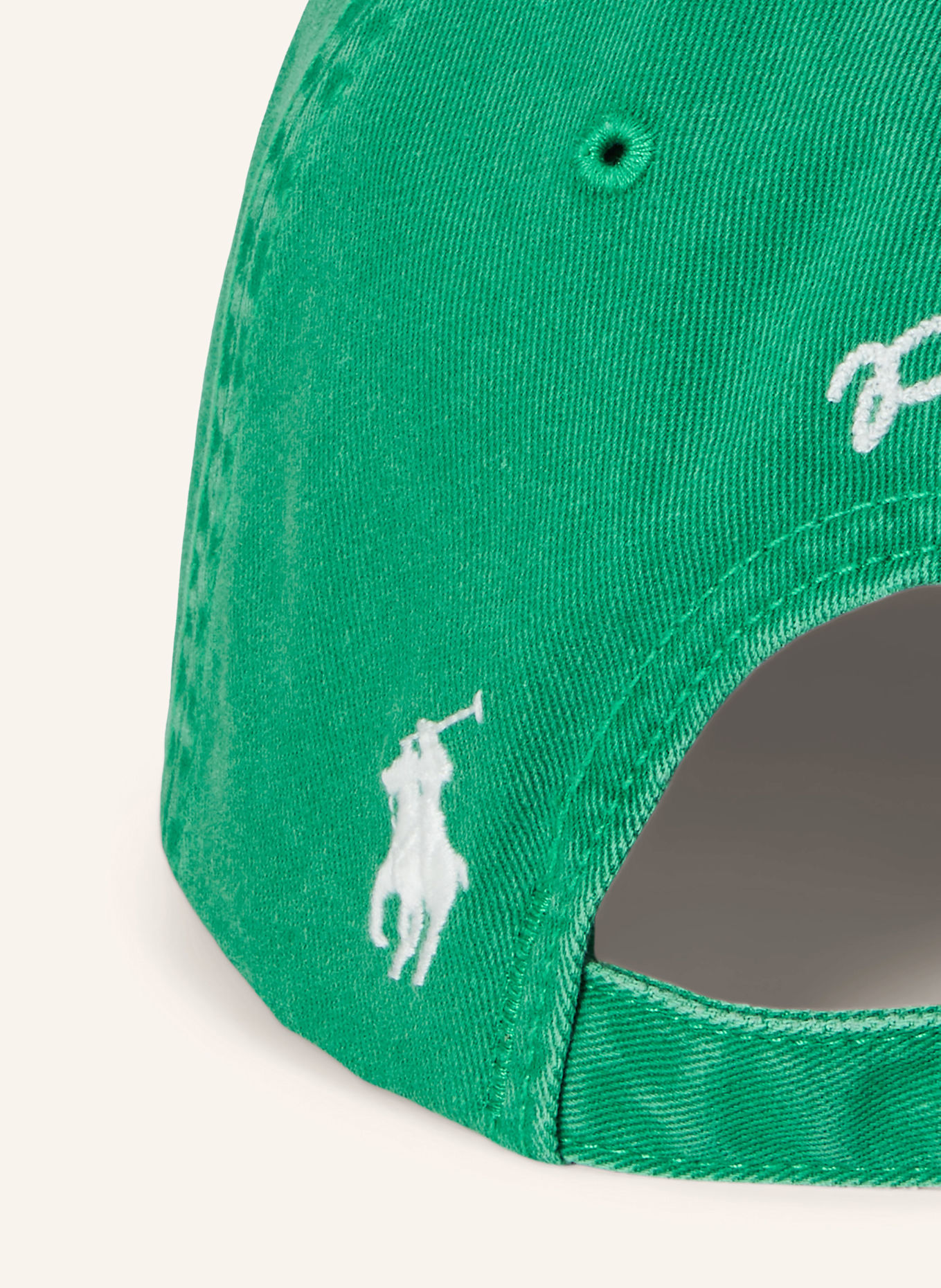POLO RALPH LAUREN Cap: GRÜN/ WEISS