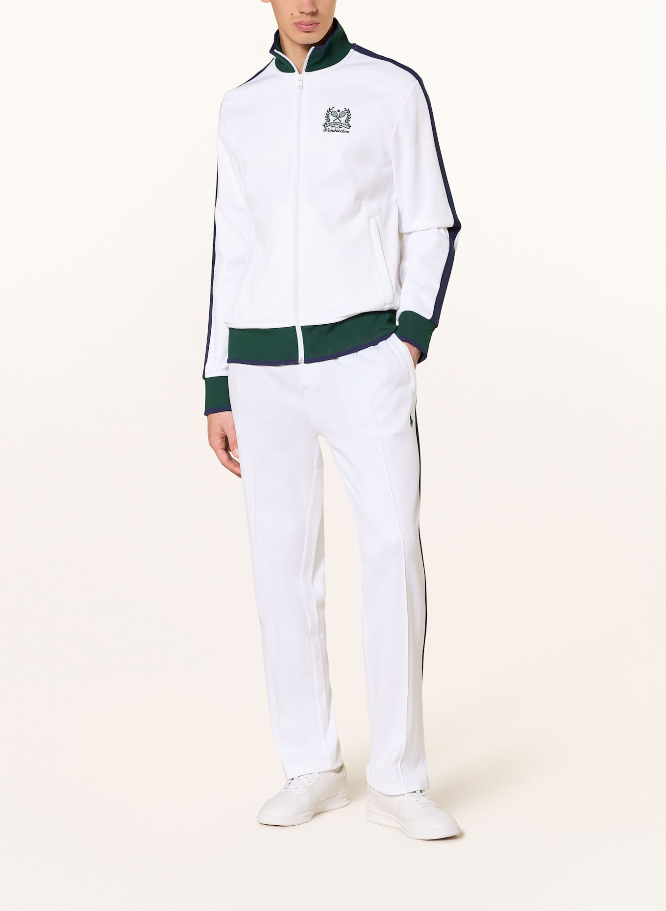 POLO RALPH LAUREN Sweatpants mit Galonstreifen: WEISS