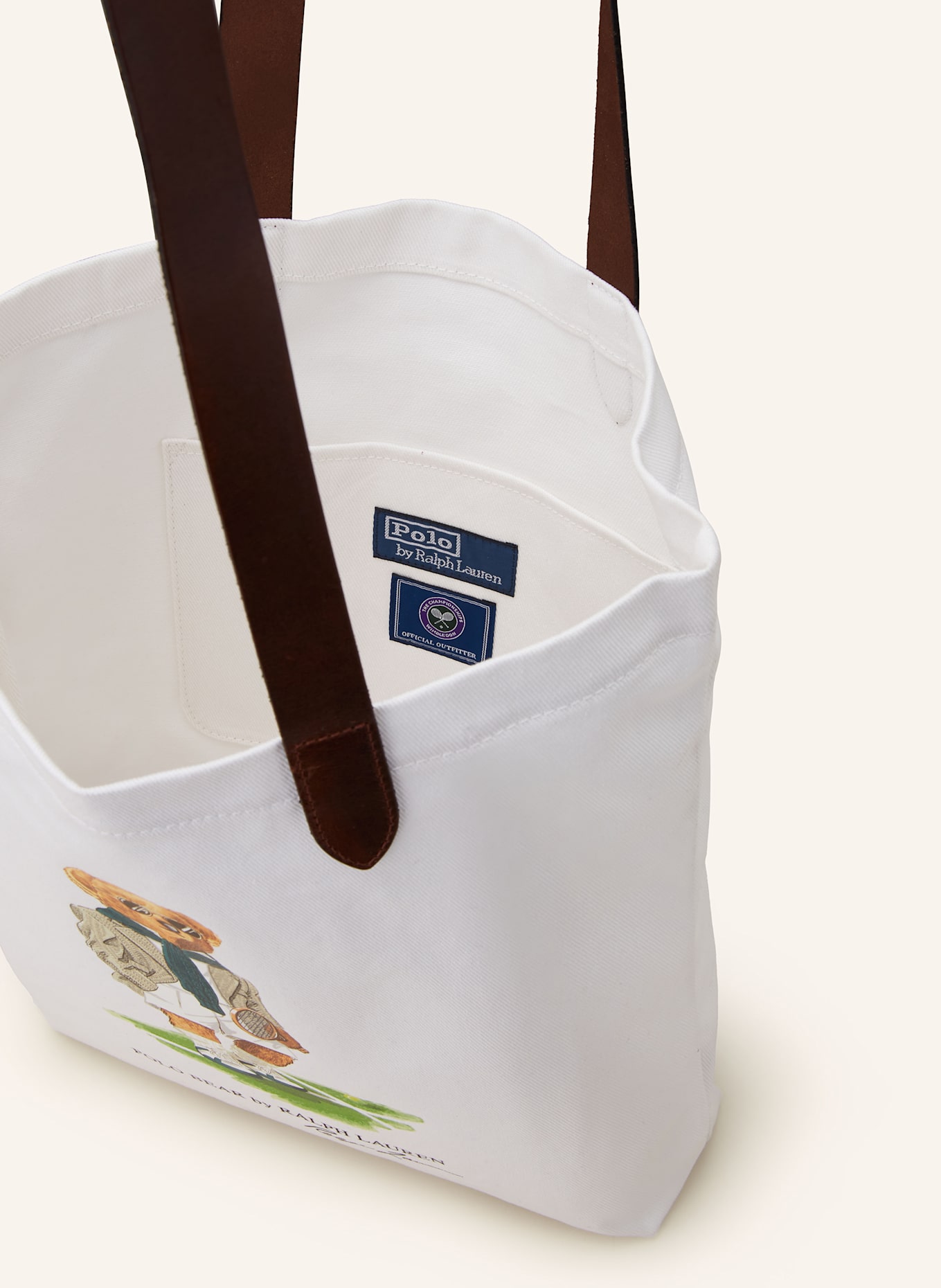 POLO RALPH LAUREN Shopper MEDIUM: ECRU
