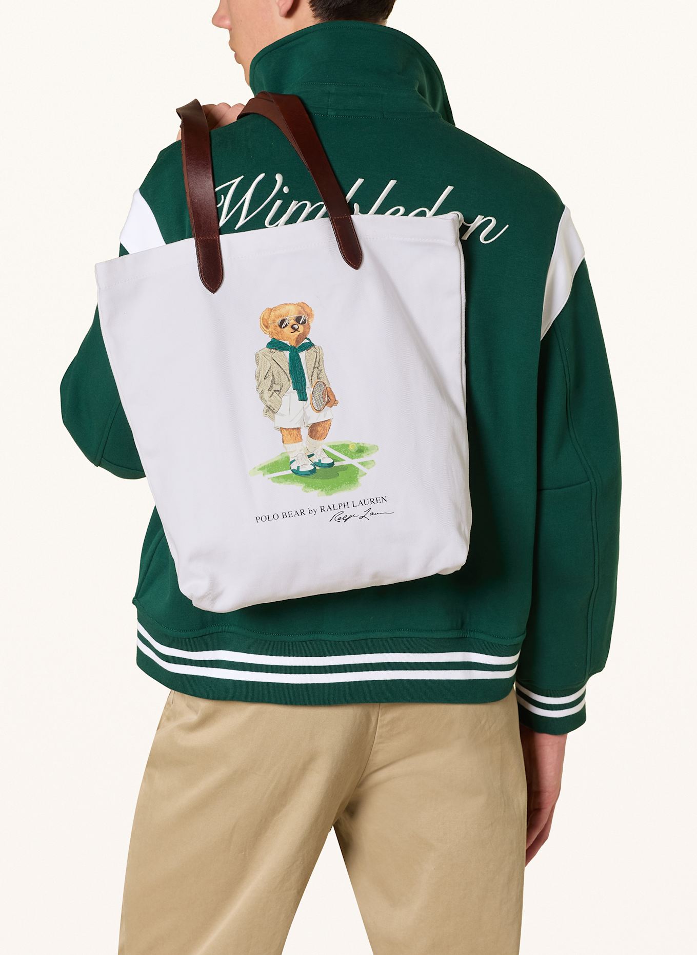 POLO RALPH LAUREN Shopper MEDIUM: ECRU