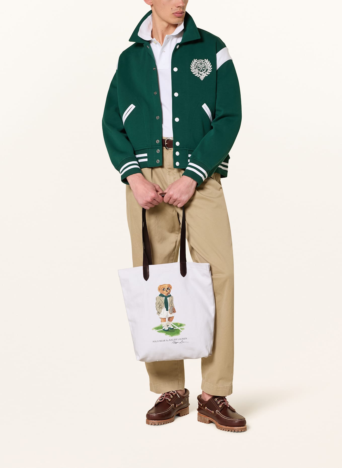 POLO RALPH LAUREN Shopper MEDIUM: ECRU