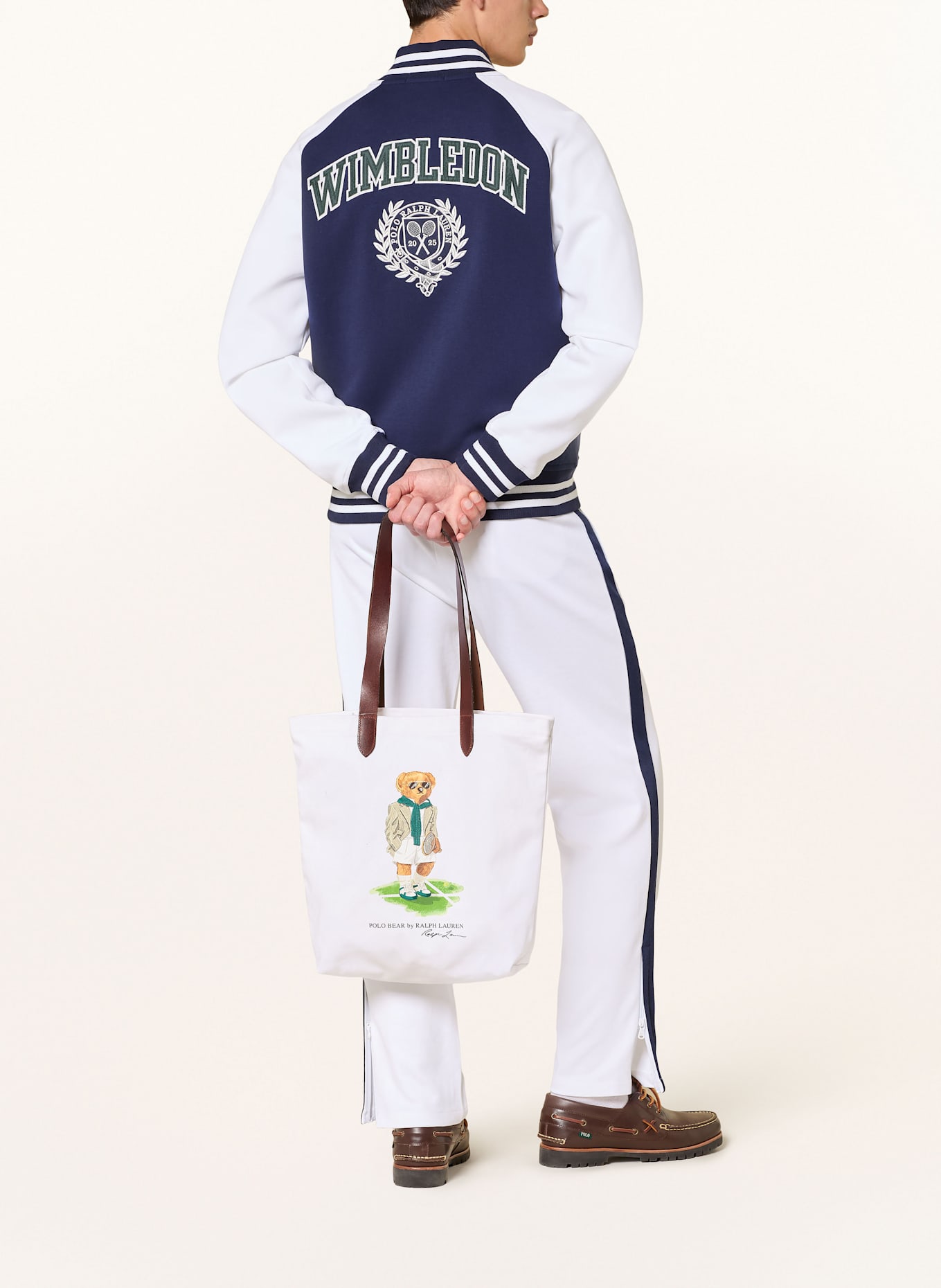 POLO RALPH LAUREN College-Jacke: DUNKELBLAU/ CREME