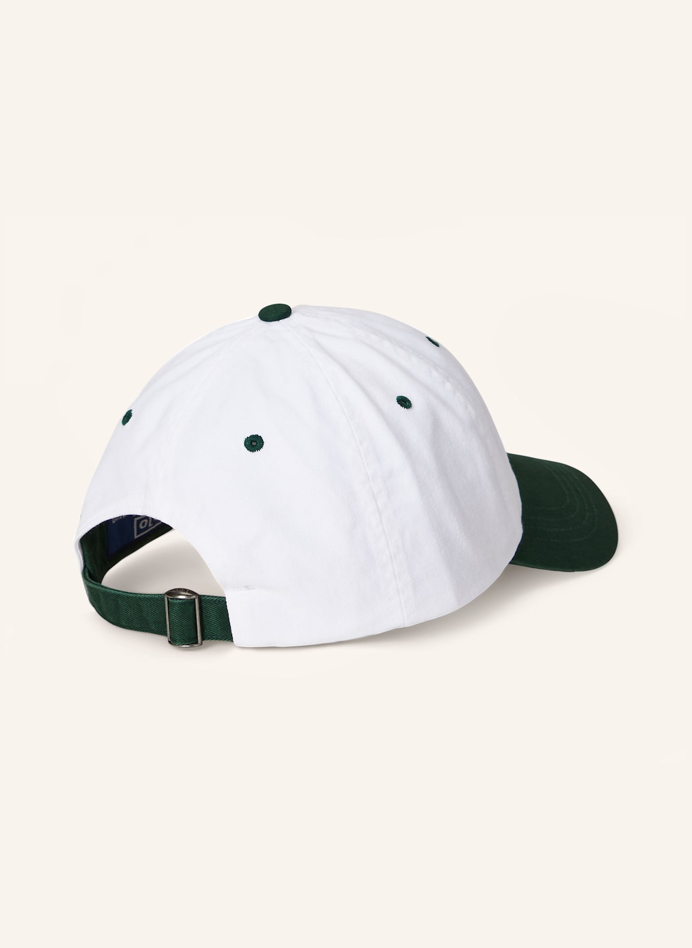 POLO RALPH LAUREN Cap: WEISS/ DUNKELGRÜN