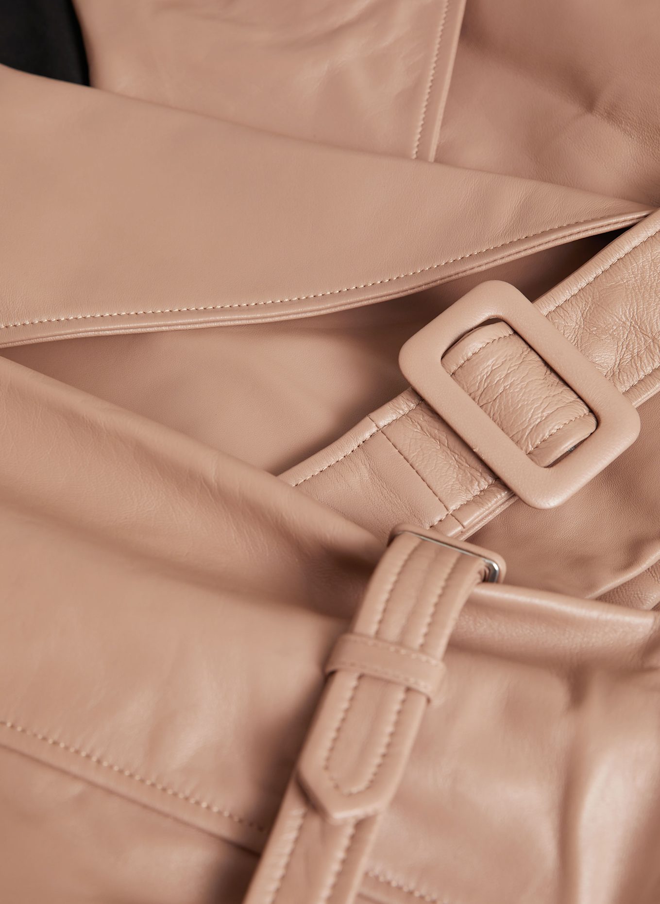 NOUR HAMMOUR Kožená bunda: SVĚTLE HNĚDÁ