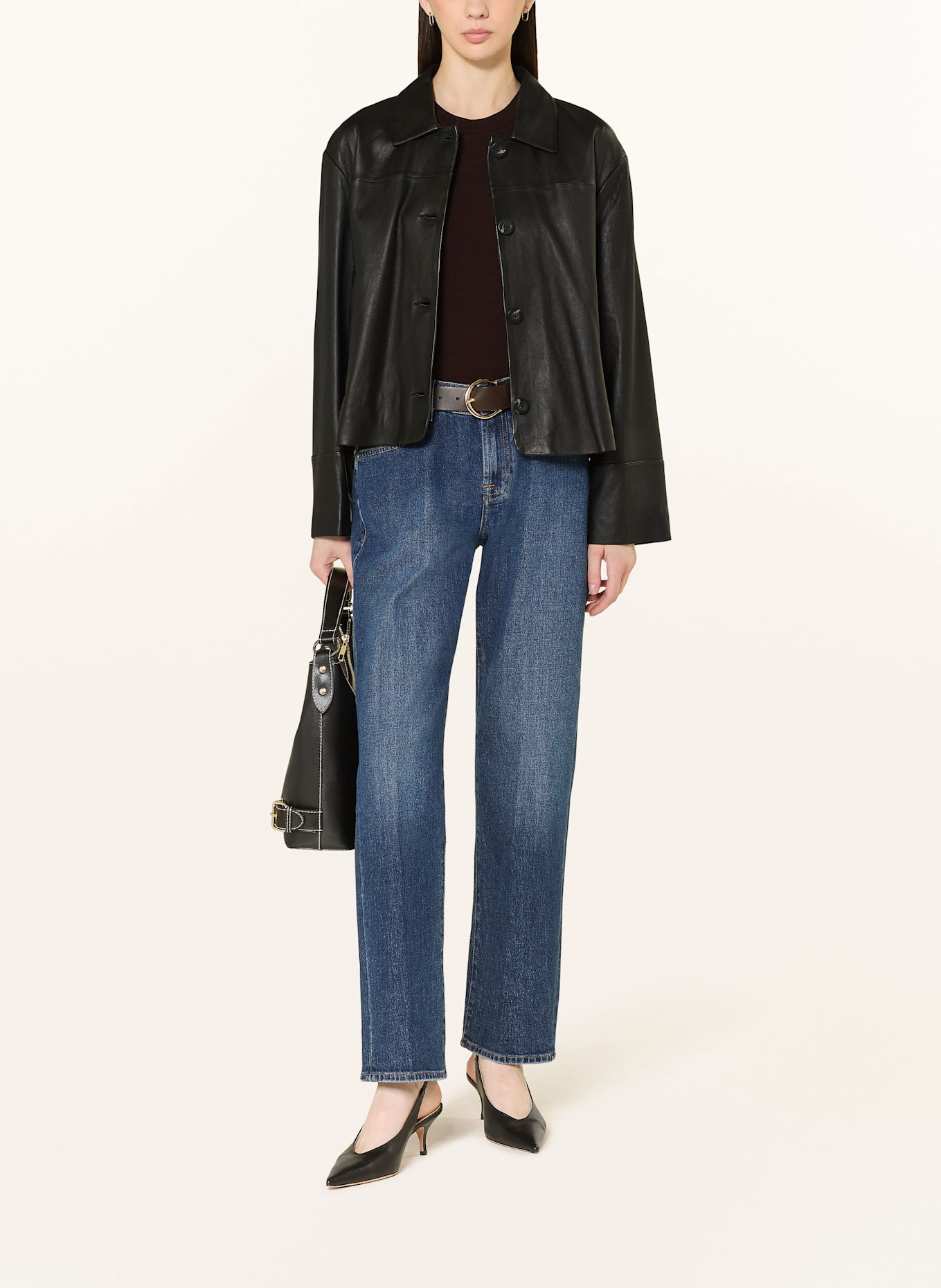 lilienfels Leder-Overjacket: SCHWARZ