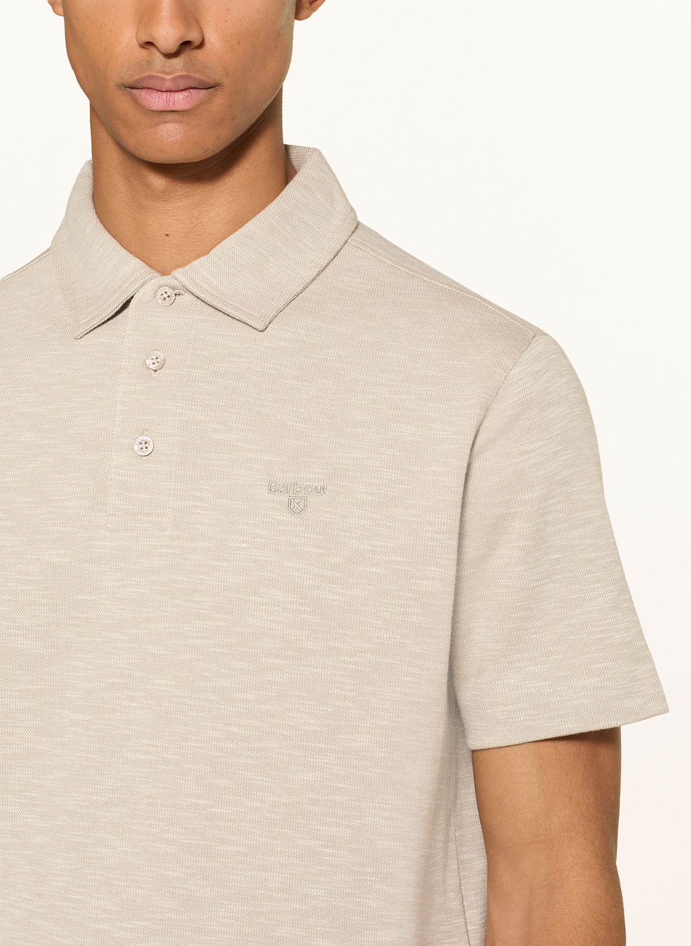 Barbour Strick-Poloshirt HEPPLE: BEIGE