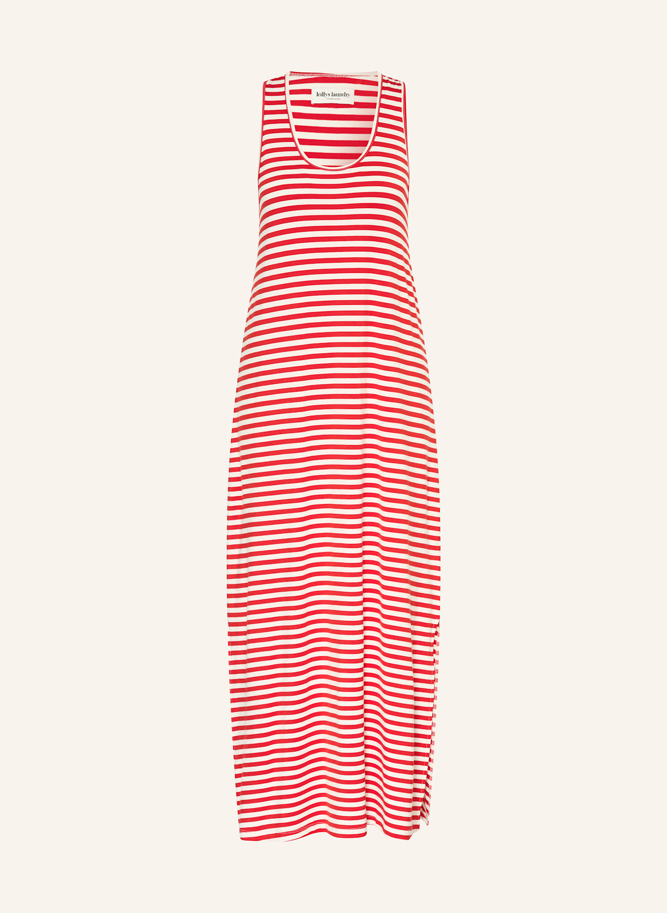 lollys laundry Sukienka z dżerseju MYLALL: BIAŁY / CZERWONY