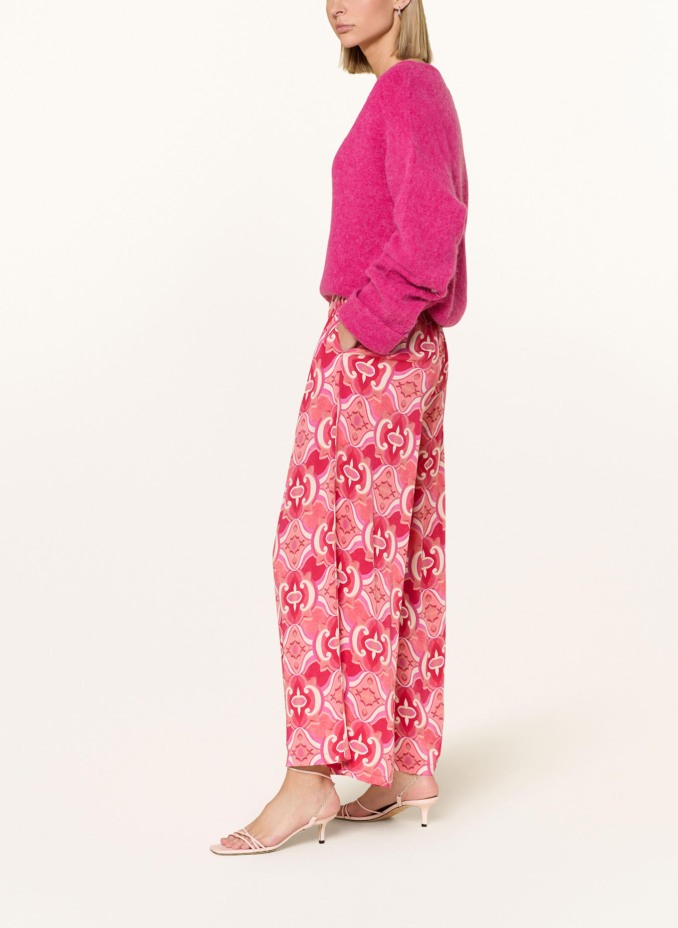 CARTOON Marlenehose: ROT / HELLROT / ROSA