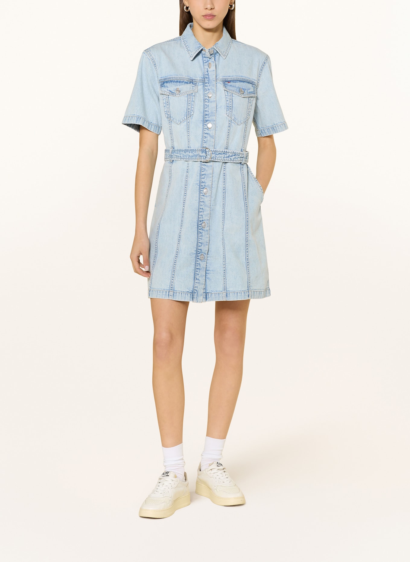 TOMMY JEANS Jeanskleid: HELLBLAU