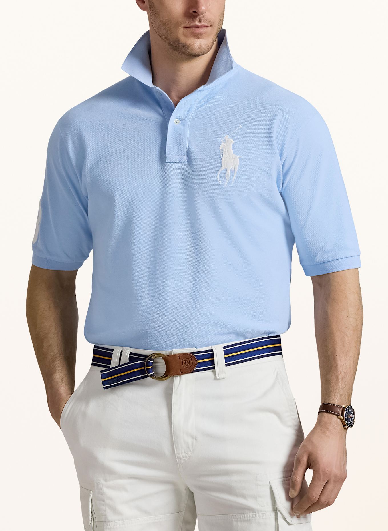 POLO RALPH LAUREN Big & Tall Piqué-Poloshirt: HELLBLAU
