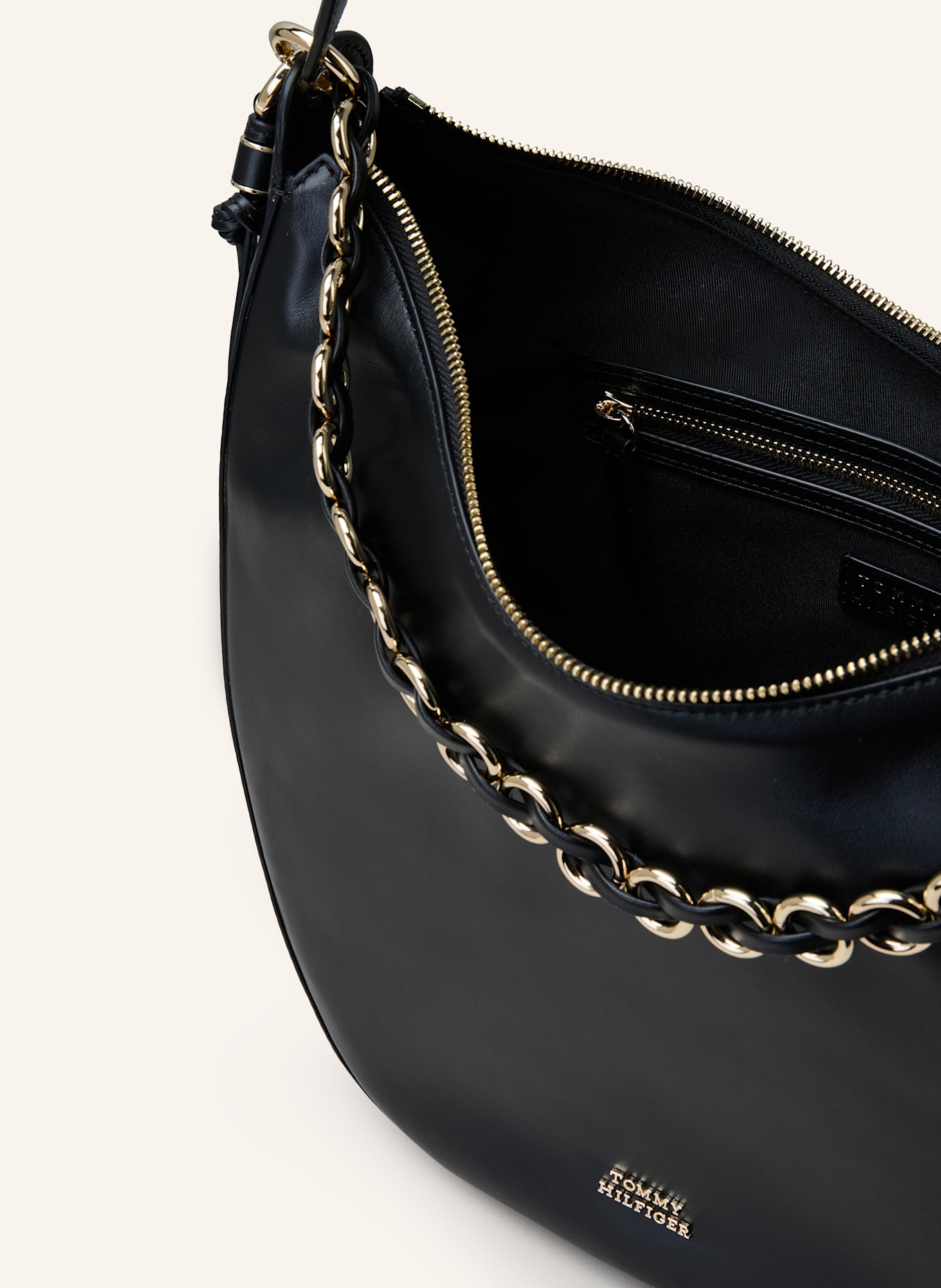 TOMMY HILFIGER Beuteltasche: SCHWARZ