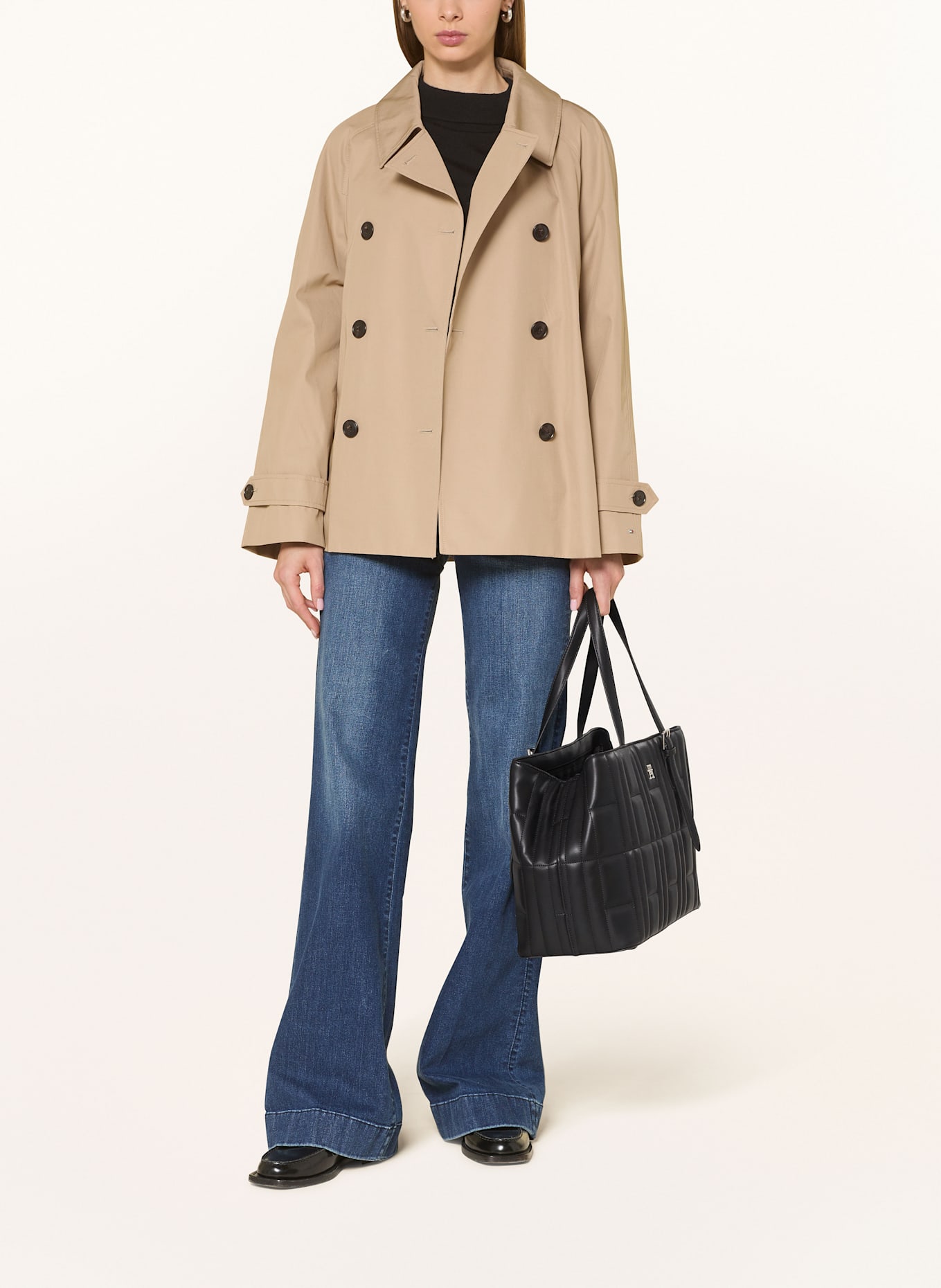 TOMMY HILFIGER Shopper mit Pouch: SCHWARZ