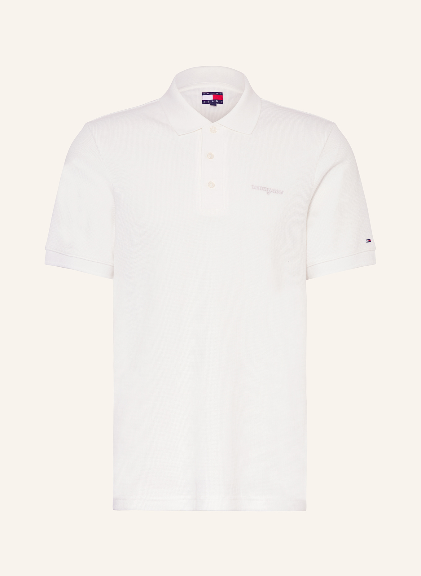 TOMMY JEANS Strick-Poloshirt: ECRU