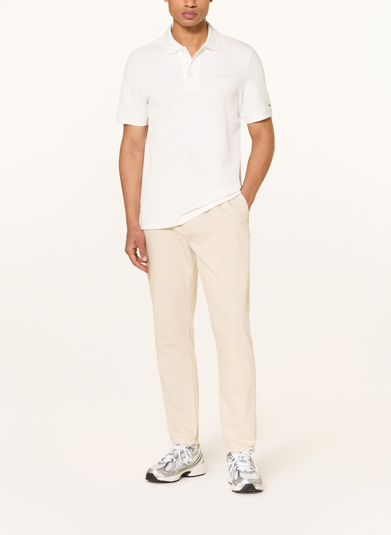 TOMMY JEANS Strick-Poloshirt: ECRU