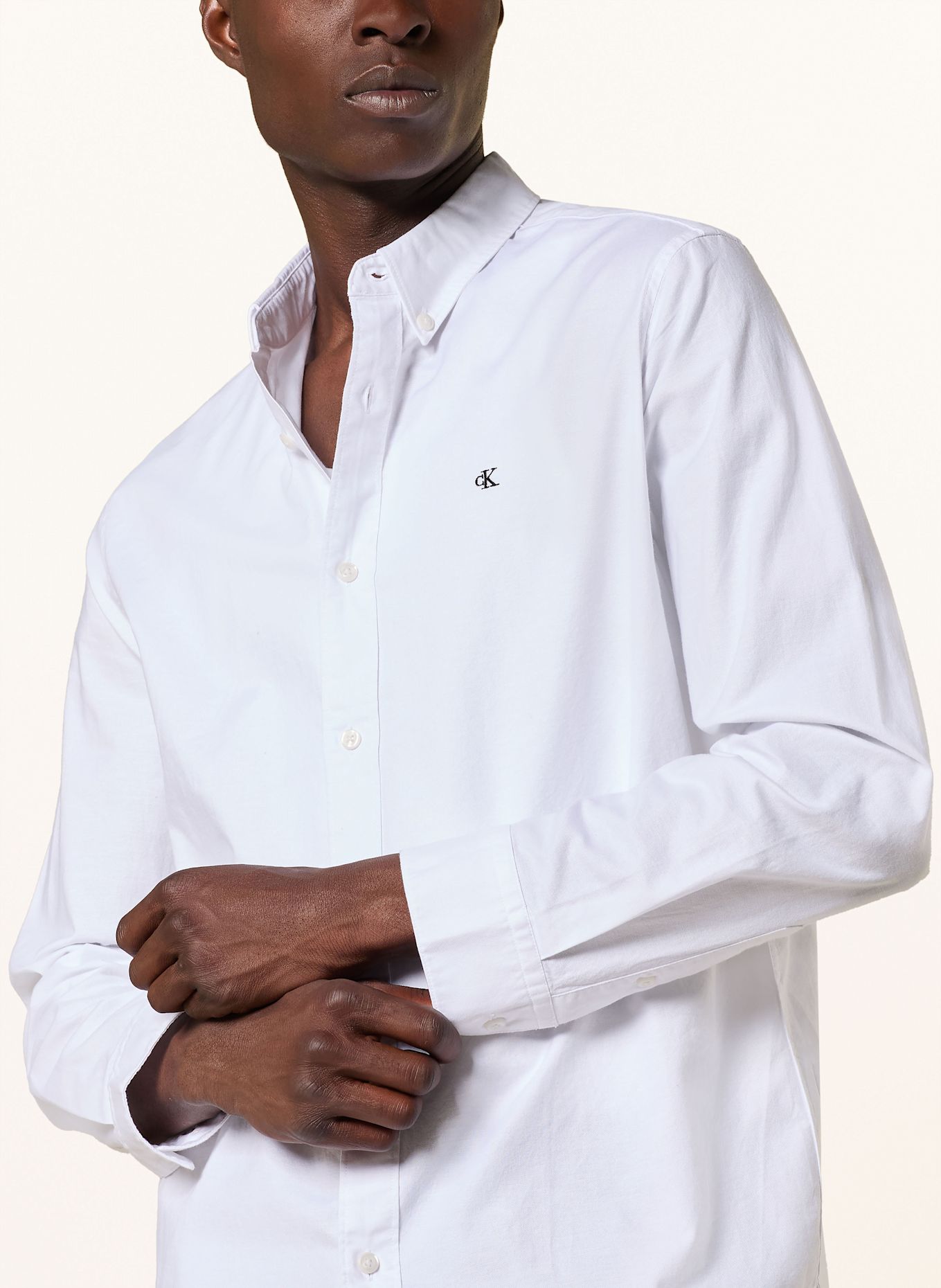 Calvin Klein Jeans Oxfordhemd Classic Fit: WEISS