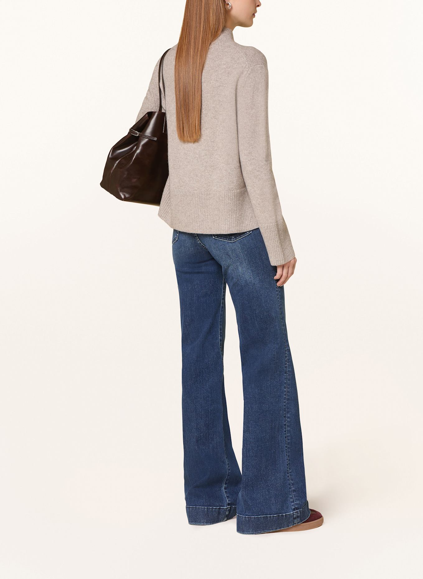 darling harbour Pullover mit Cashmere: HELLGRAU